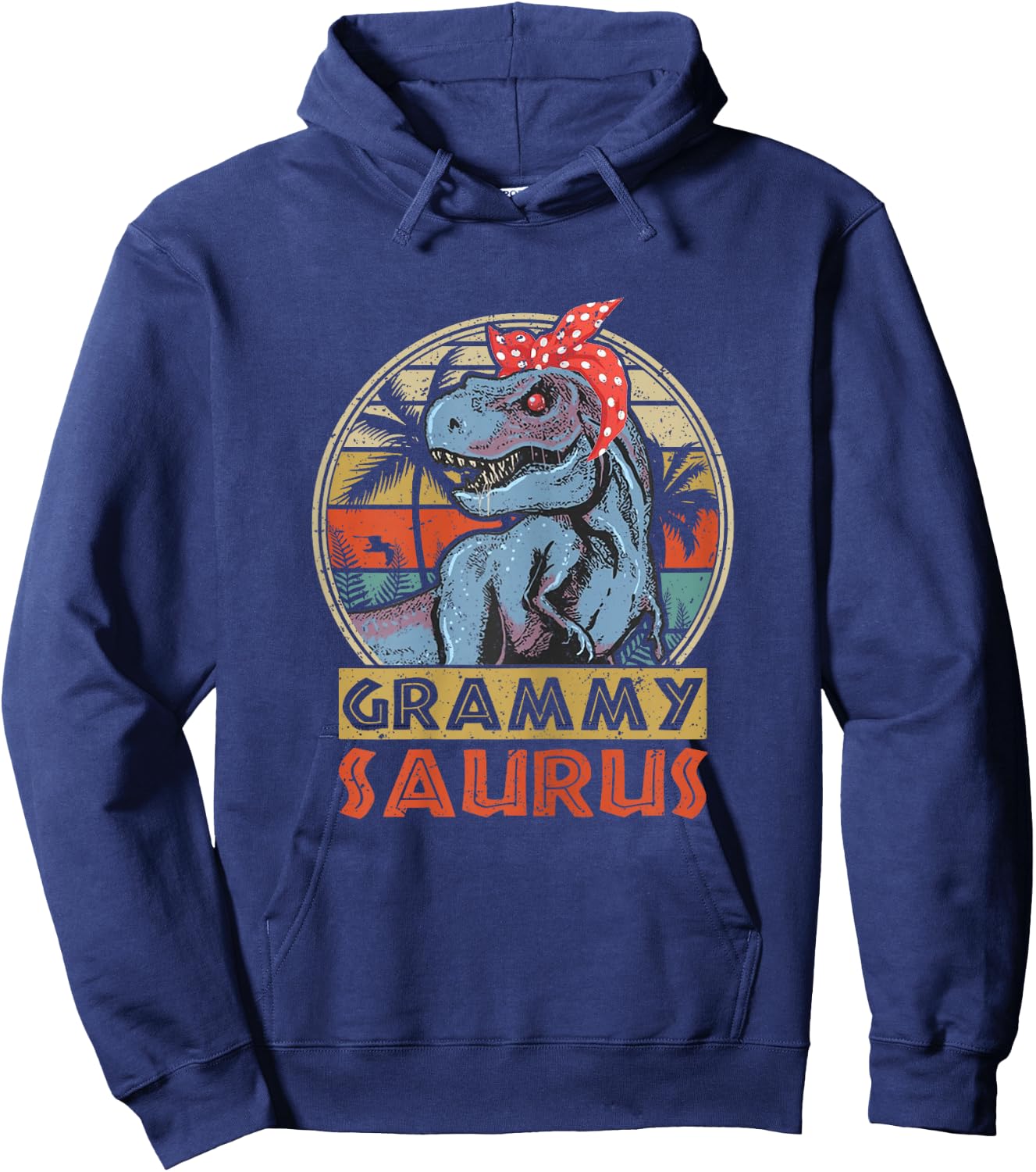 Grammysaurus T Rex Dinosaur Grammy Saurus Family Matching Hoodie - Hoodie | Navy
