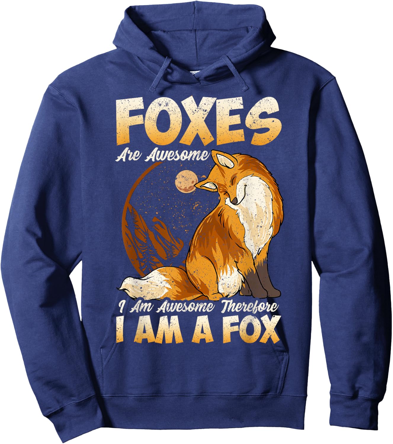 Fox Shirt Foxes Are Awesome Cute Fox Shirt Kids Girls Boys Hoodie - Hoodie | Navy