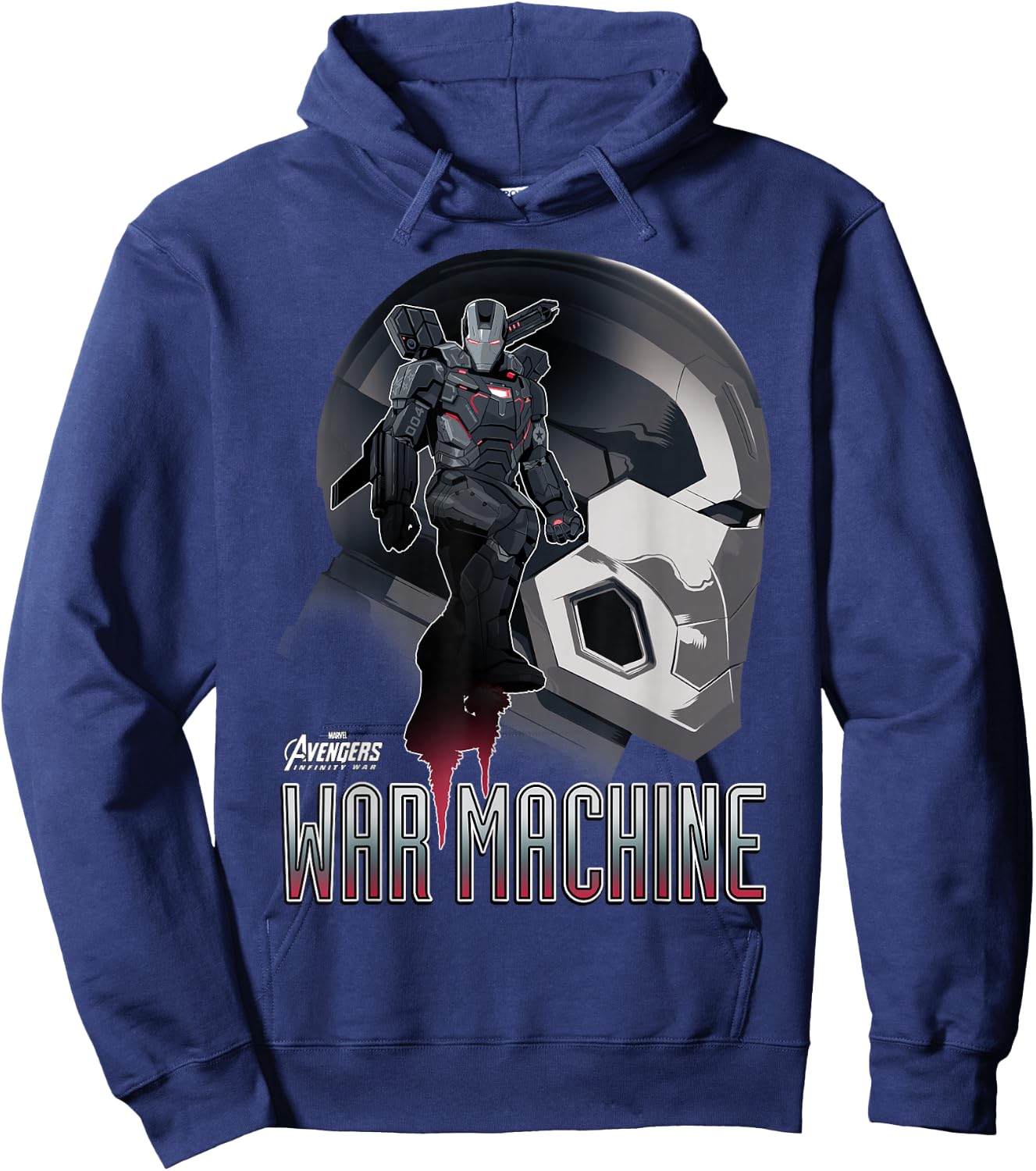 Marvel Infinity War War Machine Head Profile Graphic Hoodie - Hoodie | Navy