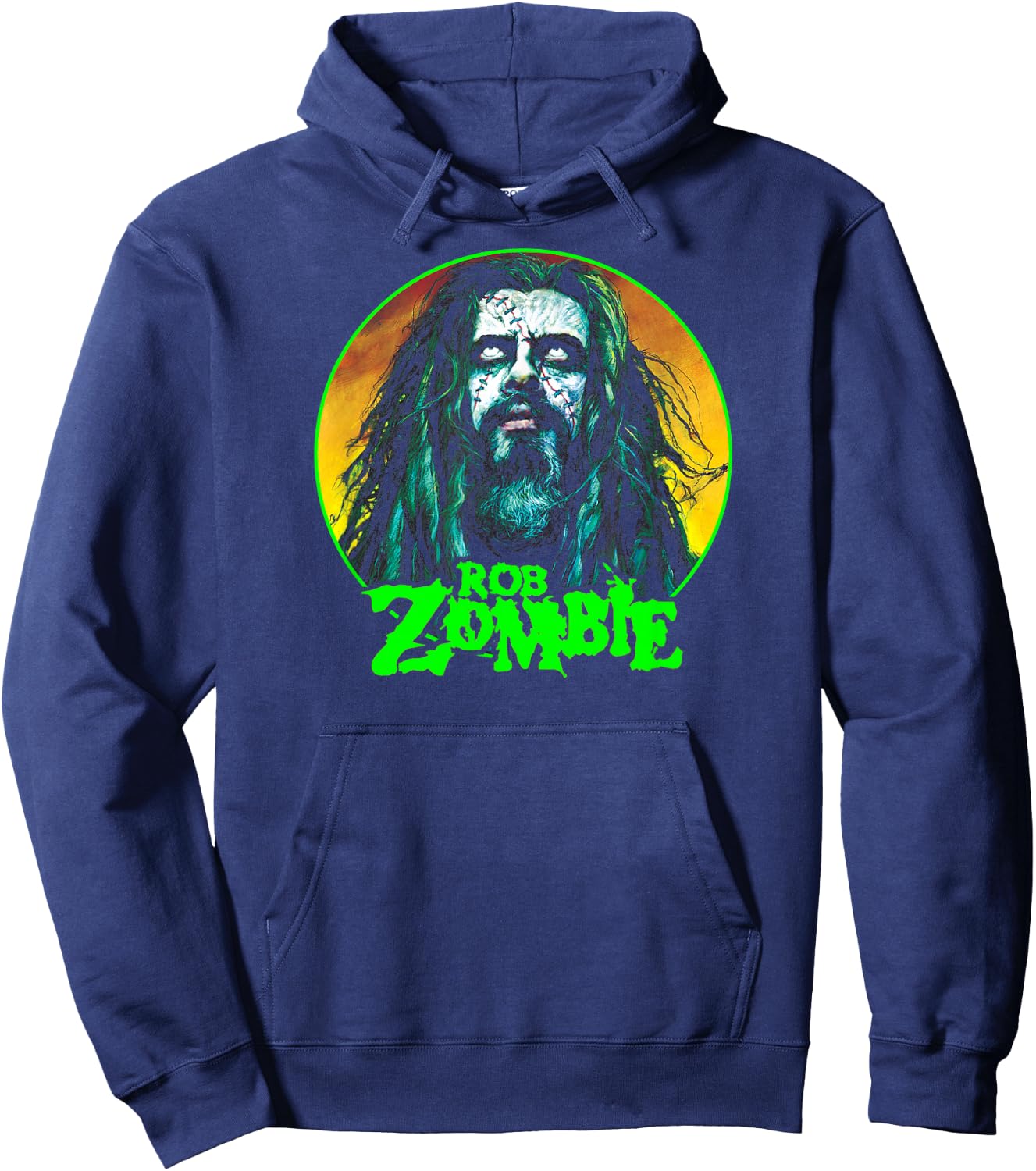 Rob Zombie – Circle Face Hoodie - Hoodie | Navy