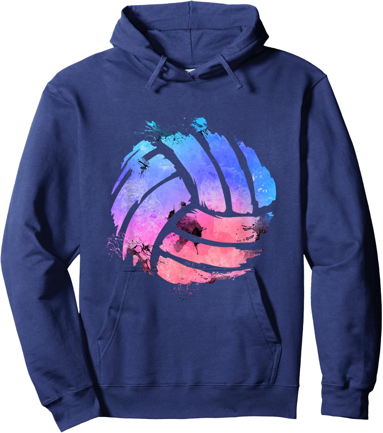 Watercolor Volleyball Lover - Beach Volleyball Player Hoodie - Hoodie | Navy