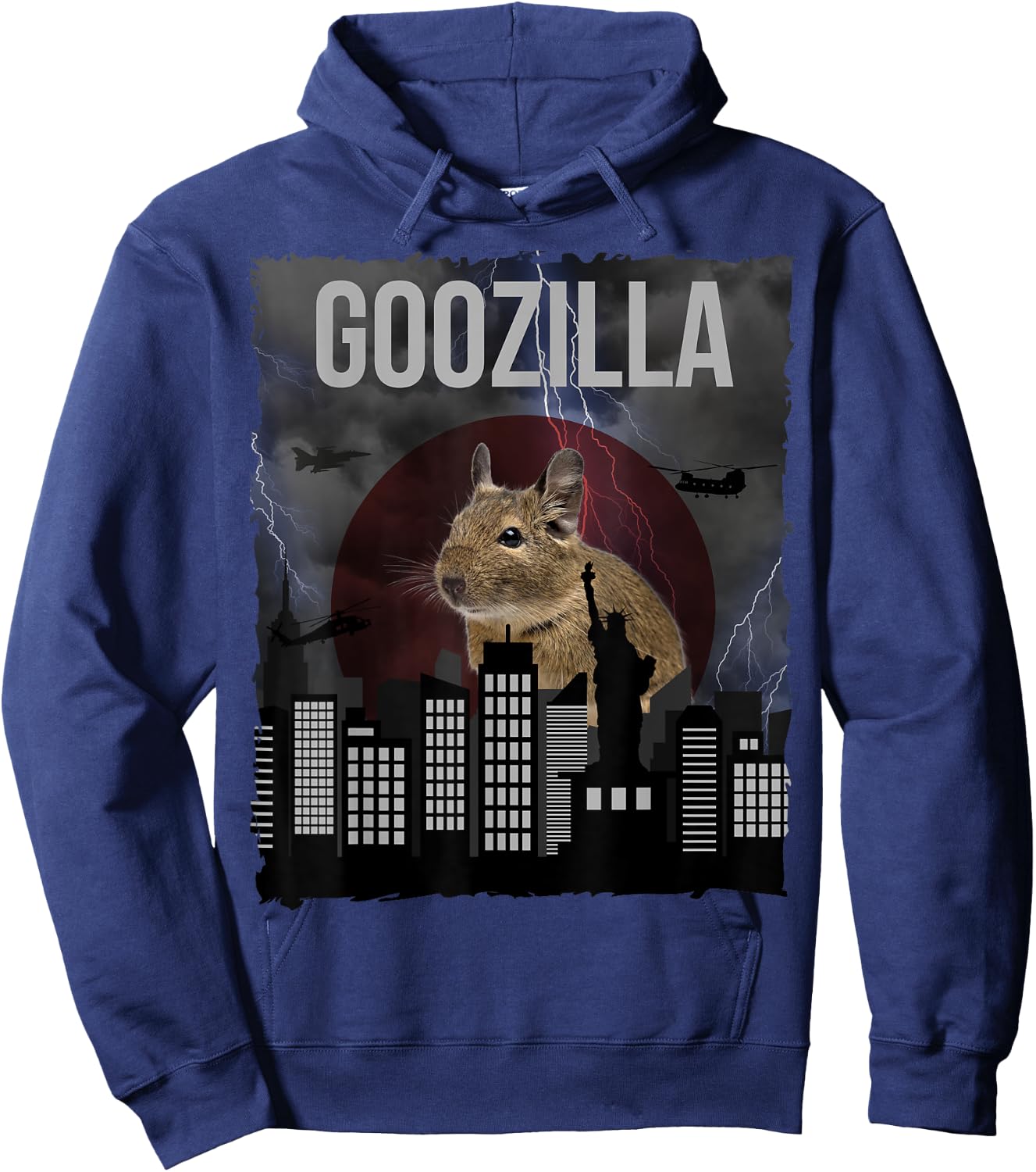 GOOZILLA | Funny Degu Saying | Octodon Degus Accessory Hoodie - Hoodie | Navy