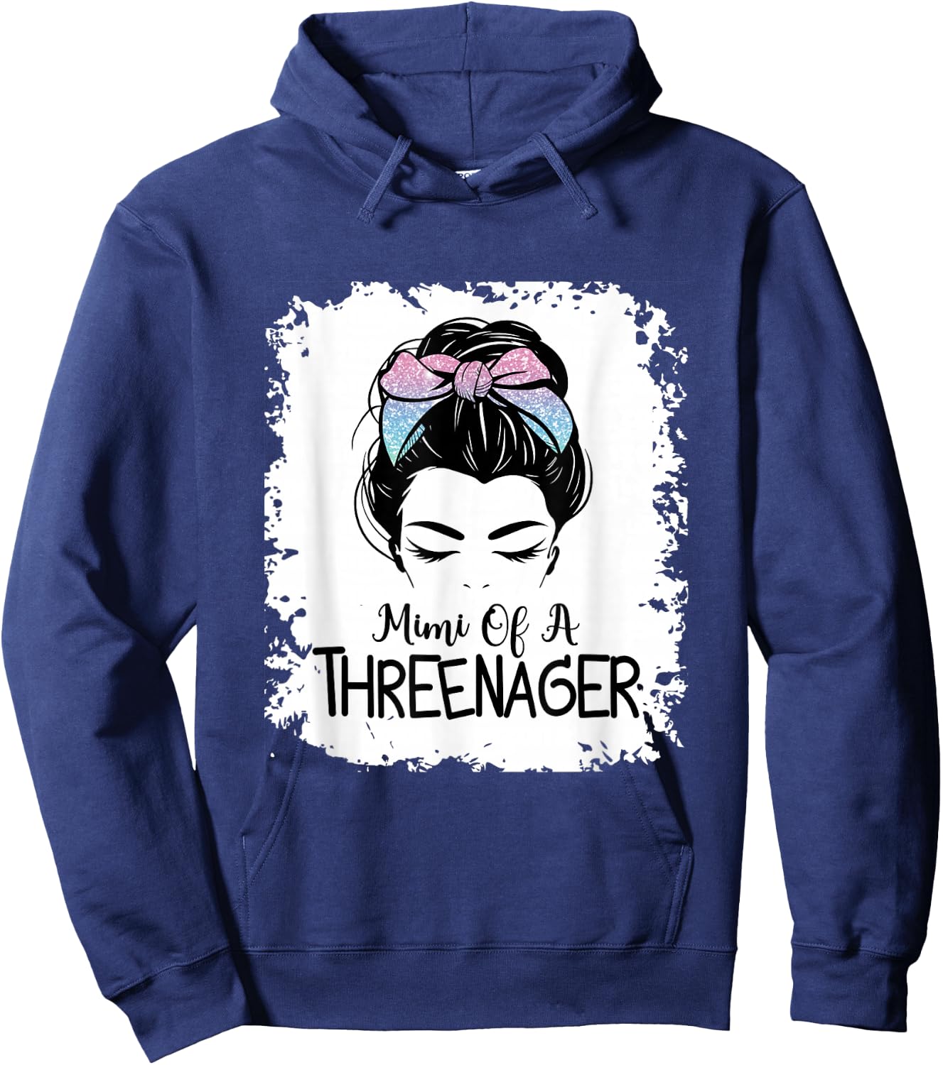 Mimi Of A Threenager Girl Mimi Birthday 3 Years Hoodie - Hoodie | Navy