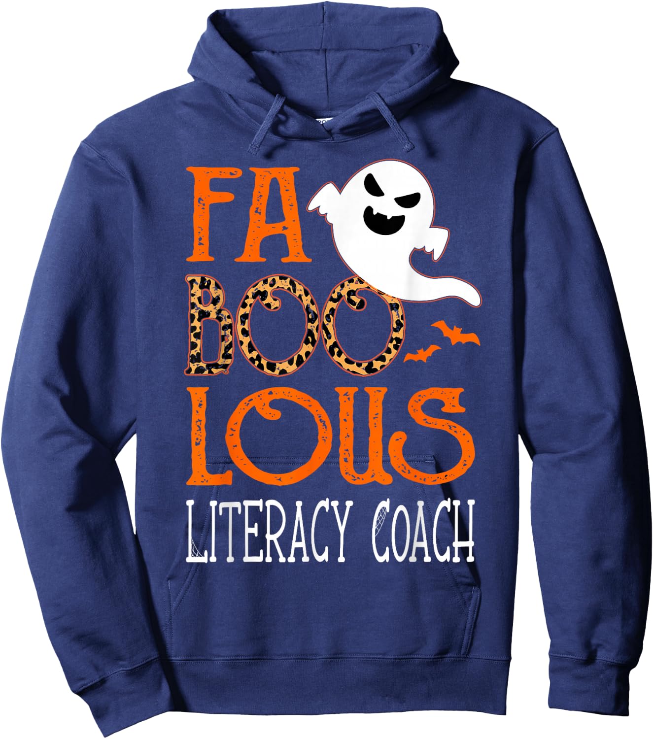 faboolous Literacy Coach on Halloween Party Funny Ghost Hoodie - Hoodie | Navy