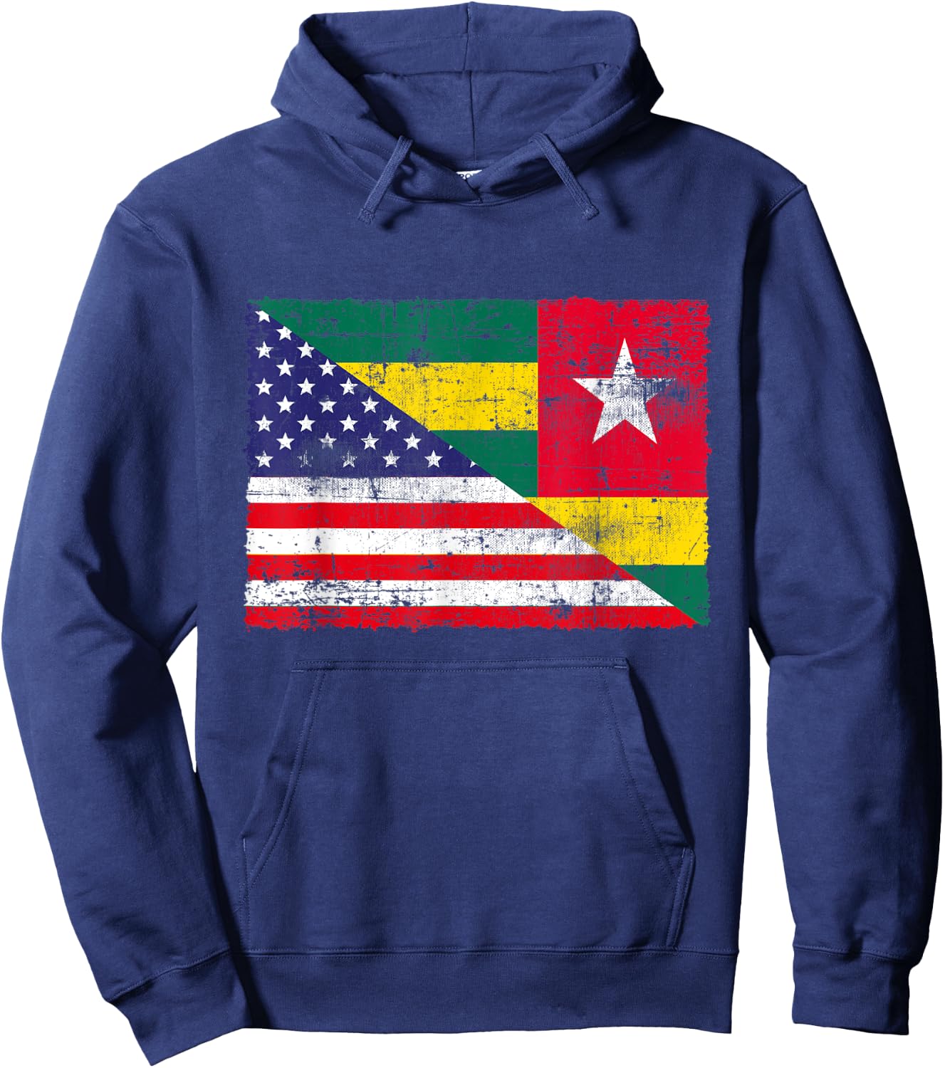 Retro Patriotic USA American Flag Togo Flag Kids Men Hoodie - Hoodie | Navy
