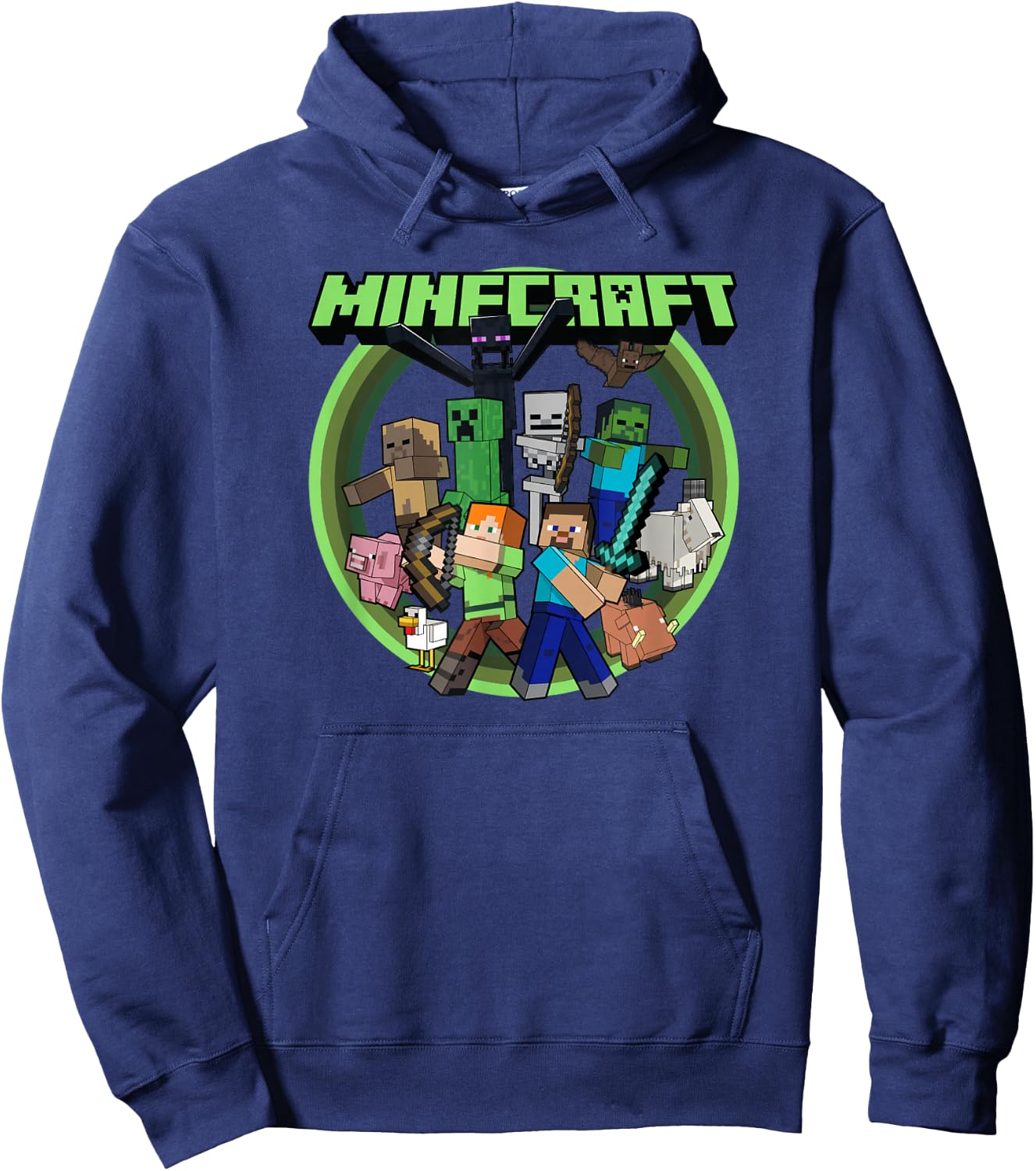 Minecraft Group Circle Logo Poster Hoodie - Hoodie | Navy