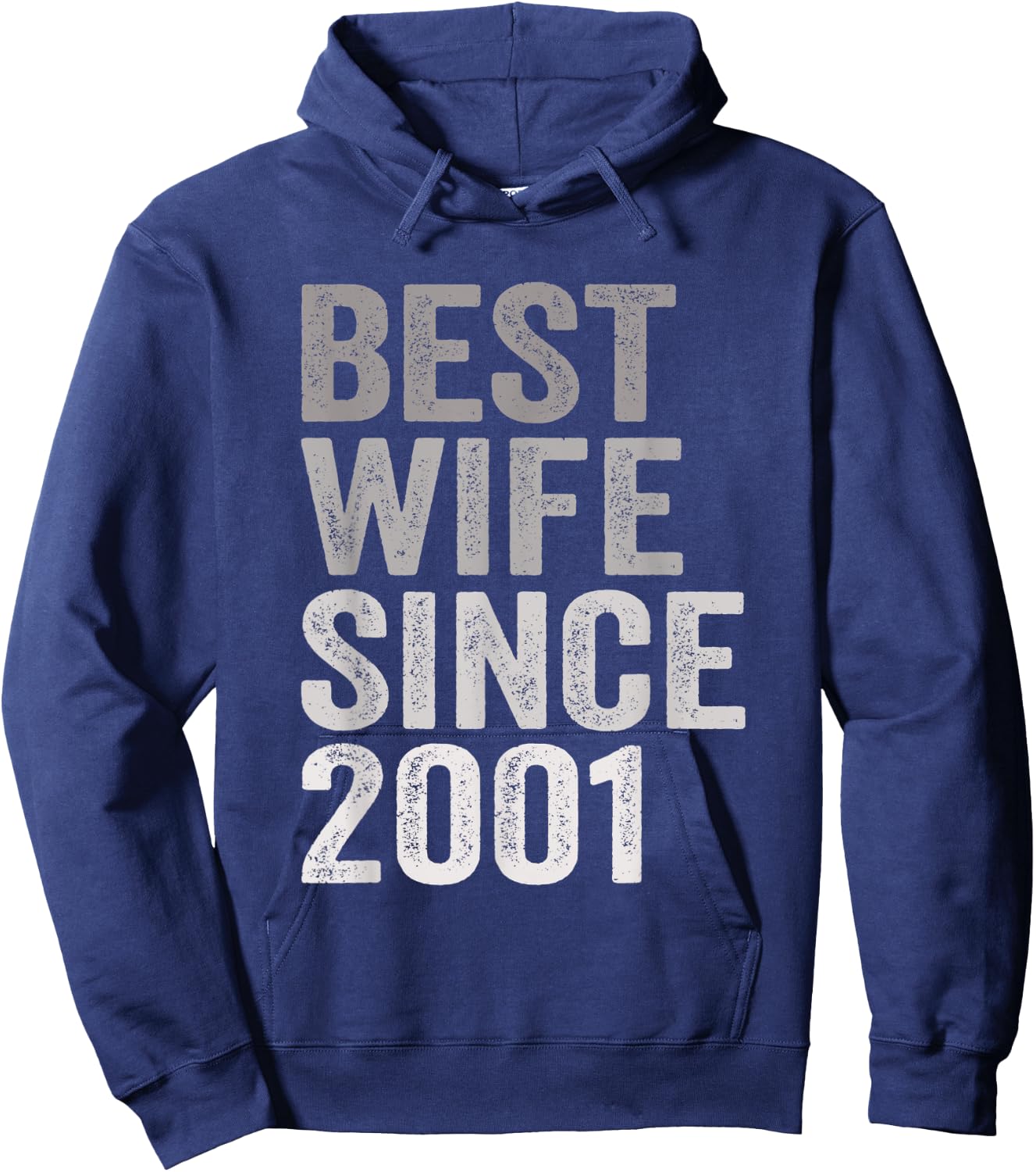 Best Wife Since 2001 Married Woman 20th Wedding Anniversary Hoodie - Hoodie | Navy