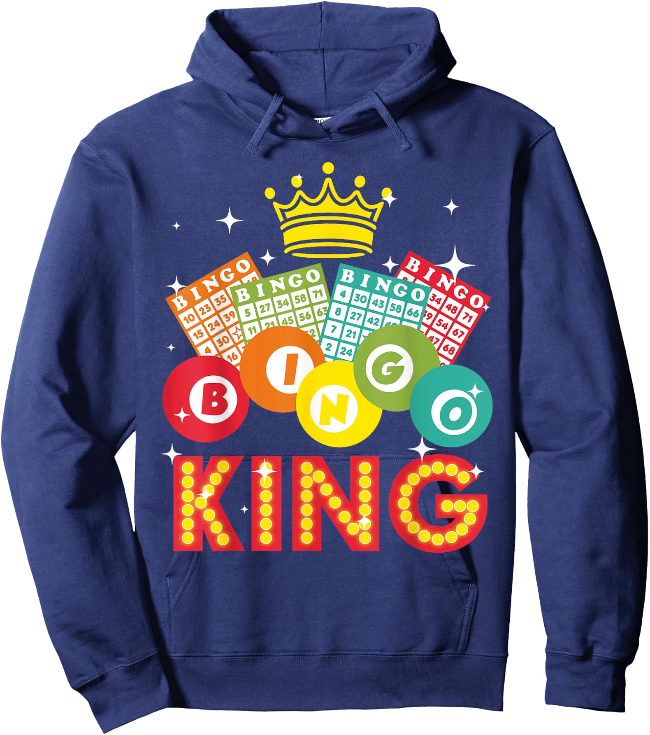 Cute Bingo Designs Dad Bingo Lovers Casino Players Hoodie - Hoodie | Navy