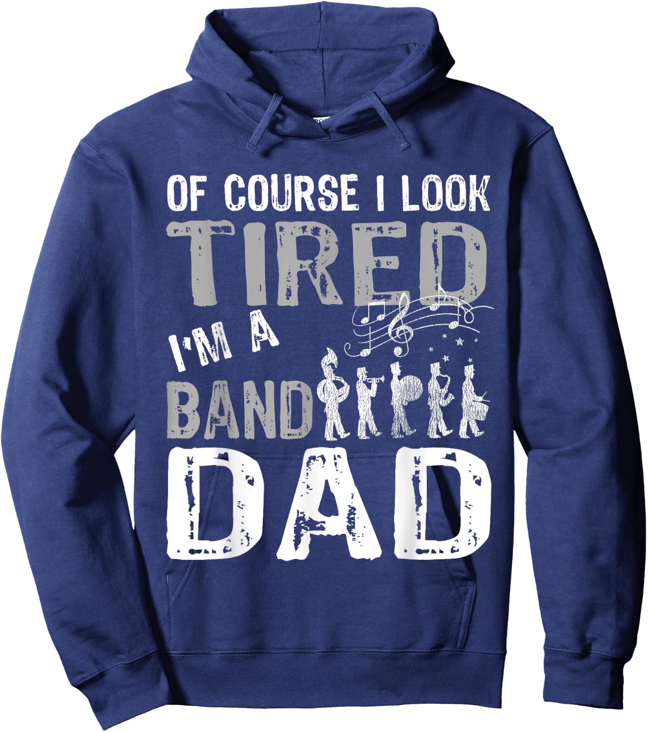 Marching Band T Shirts Funny Band Dad Hoodie - Hoodie | Navy