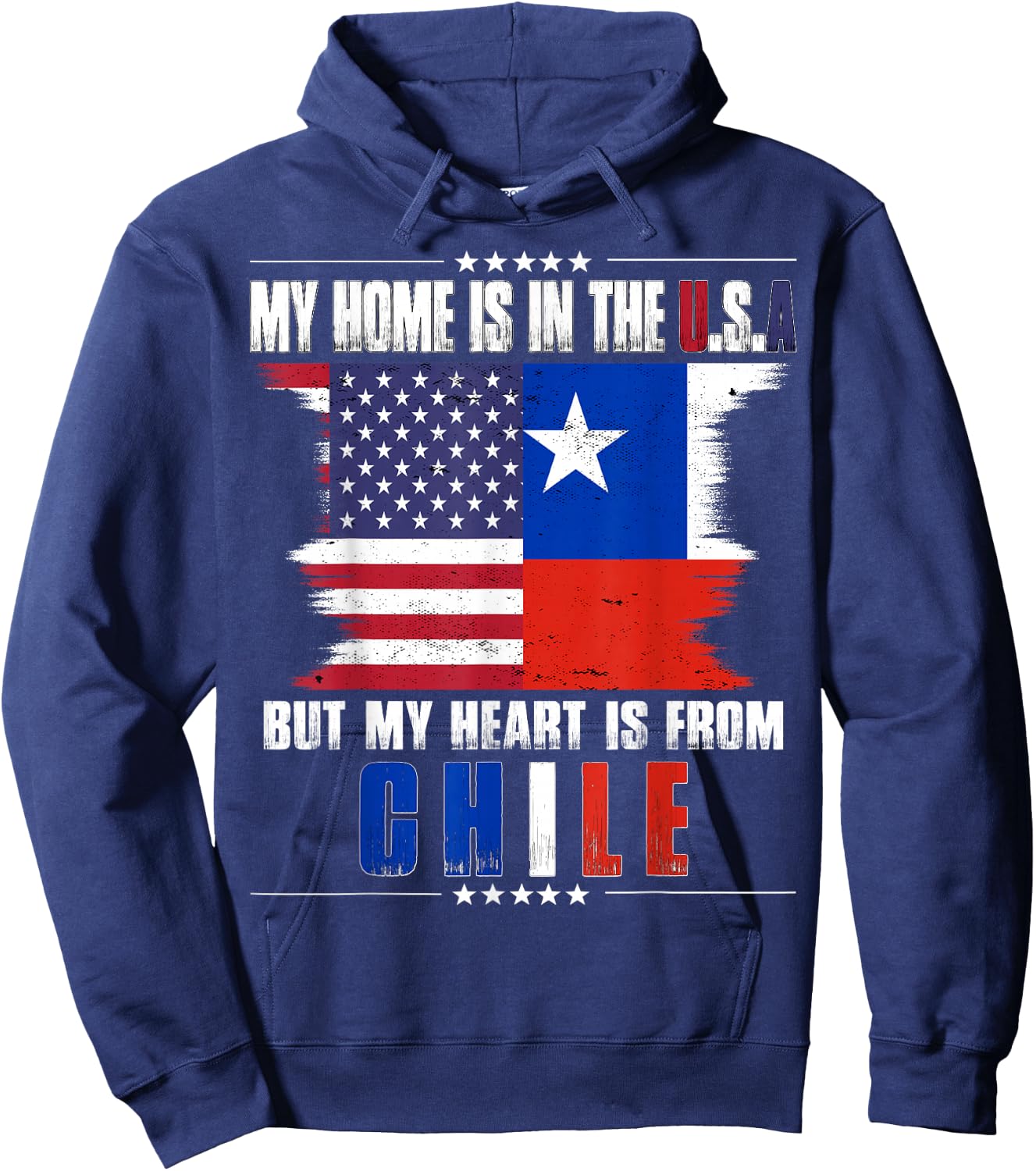 American Grown Patriot Chilean American from Chile Hoodie - Hoodie | Navy