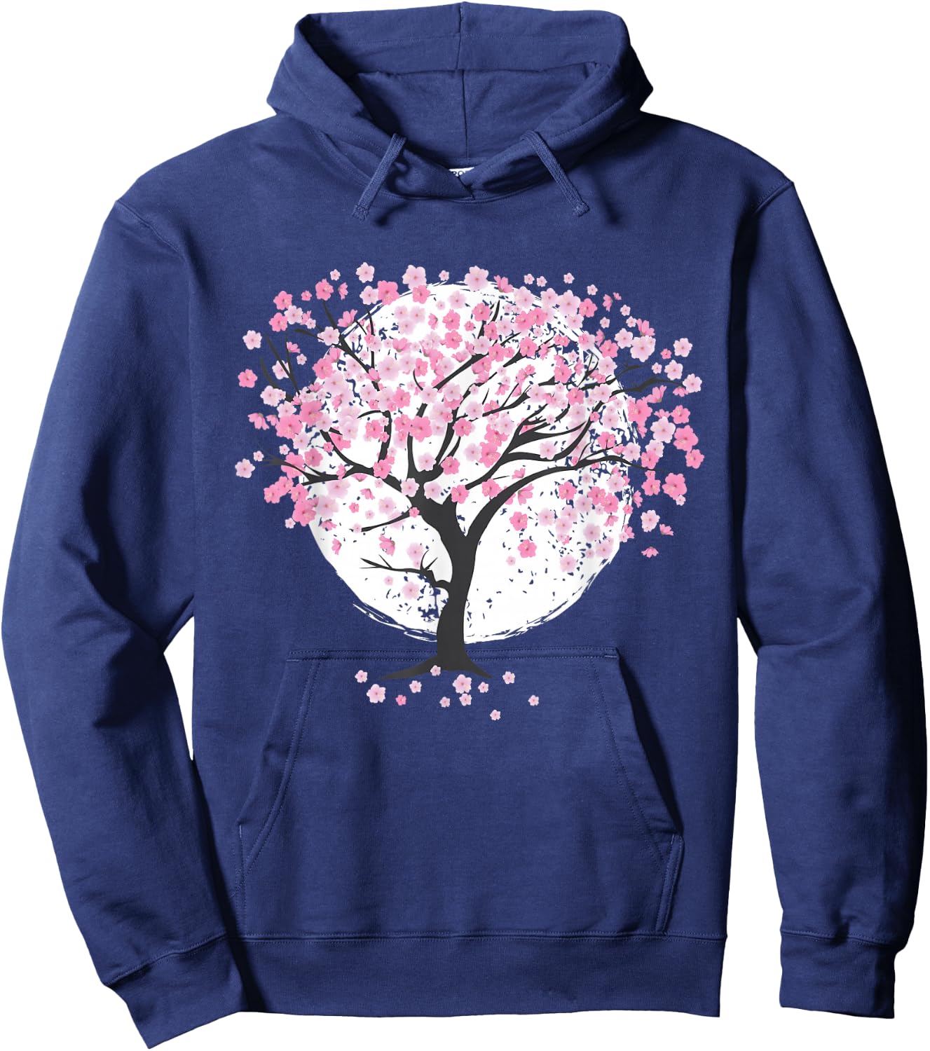 Cherry Blossoms, Cherry Tree, Japanese Blossoms, Spring Japanese Hoodie - Hoodie | Navy