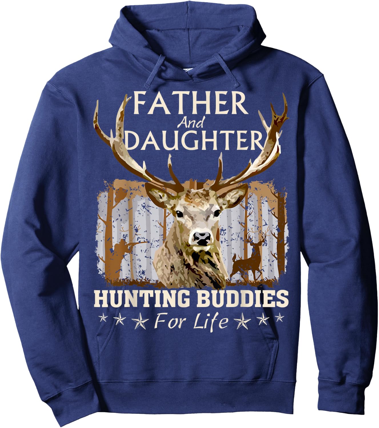 Father and Daughter Hunting Buddies Hunters Matching Hunting Hoodie - Hoodie | Navy