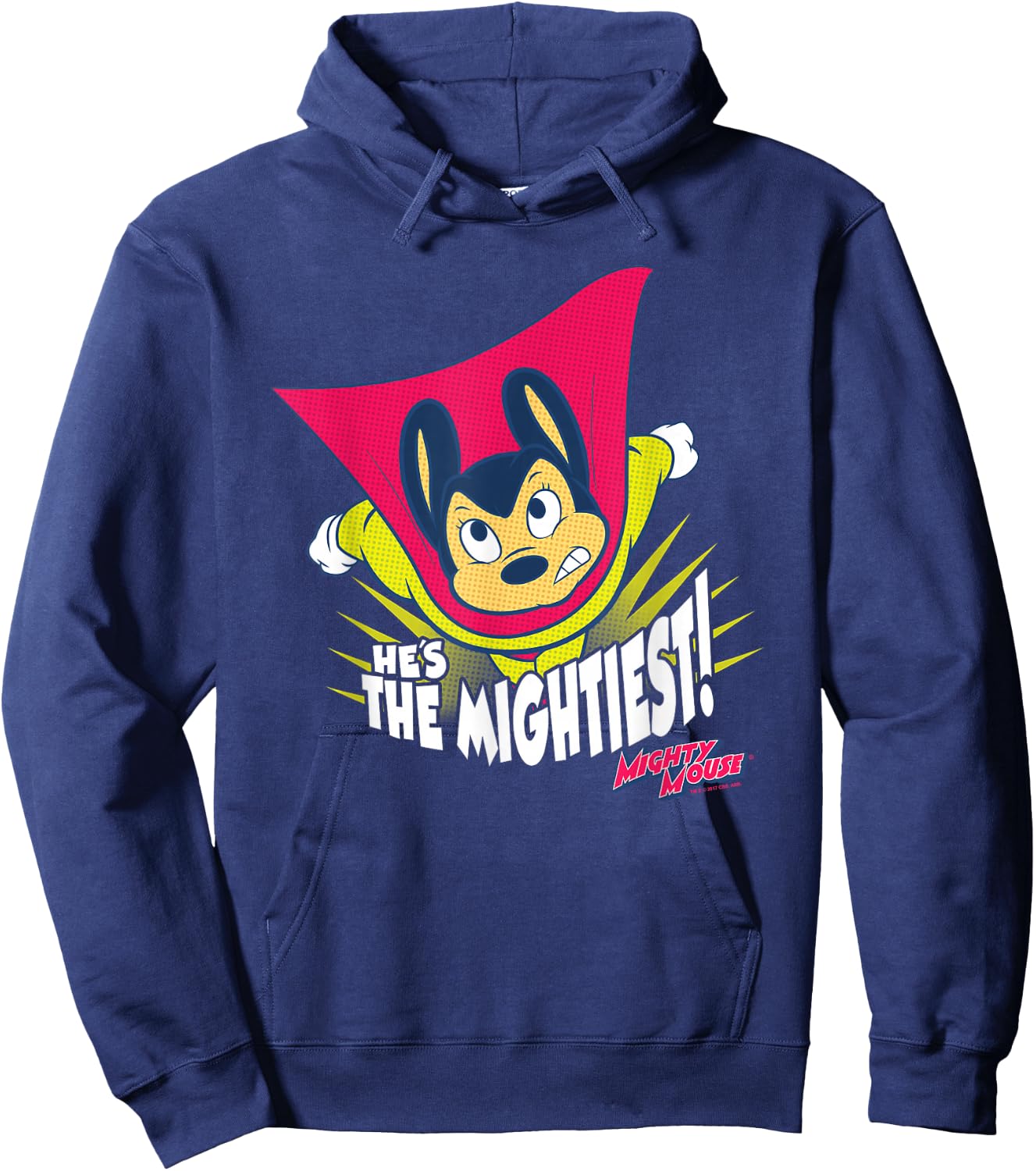 Mighty Mouse He's The Mightiest Hoodie - Hoodie | Navy