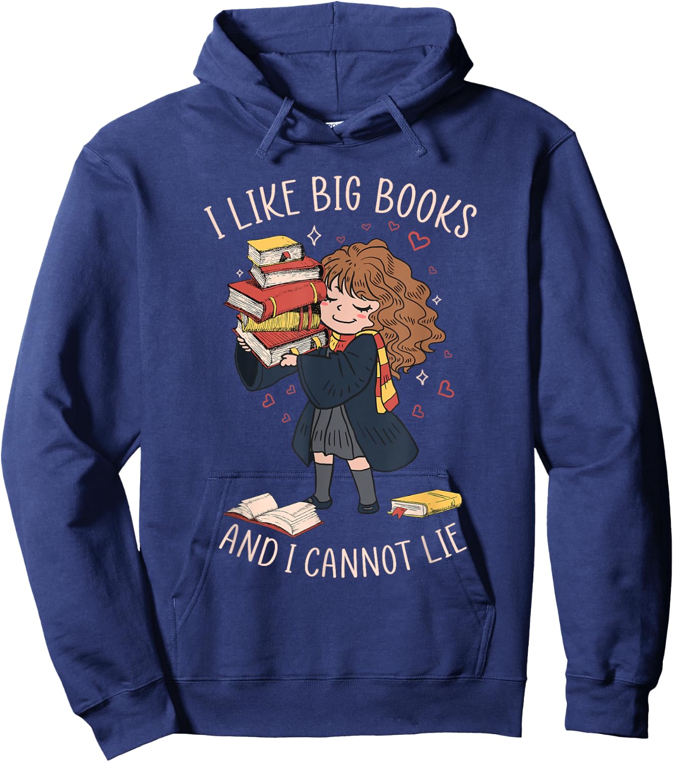 I Like Big Books And I Cannot Lie Reading Book Bookworm Hoodie - Hoodie | Navy