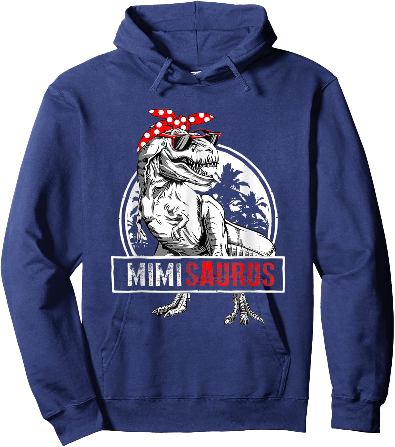 Mimisaurus T Rex Dinosaur Mimi Saurus Mother's Day Hoodie - Hoodie | Navy