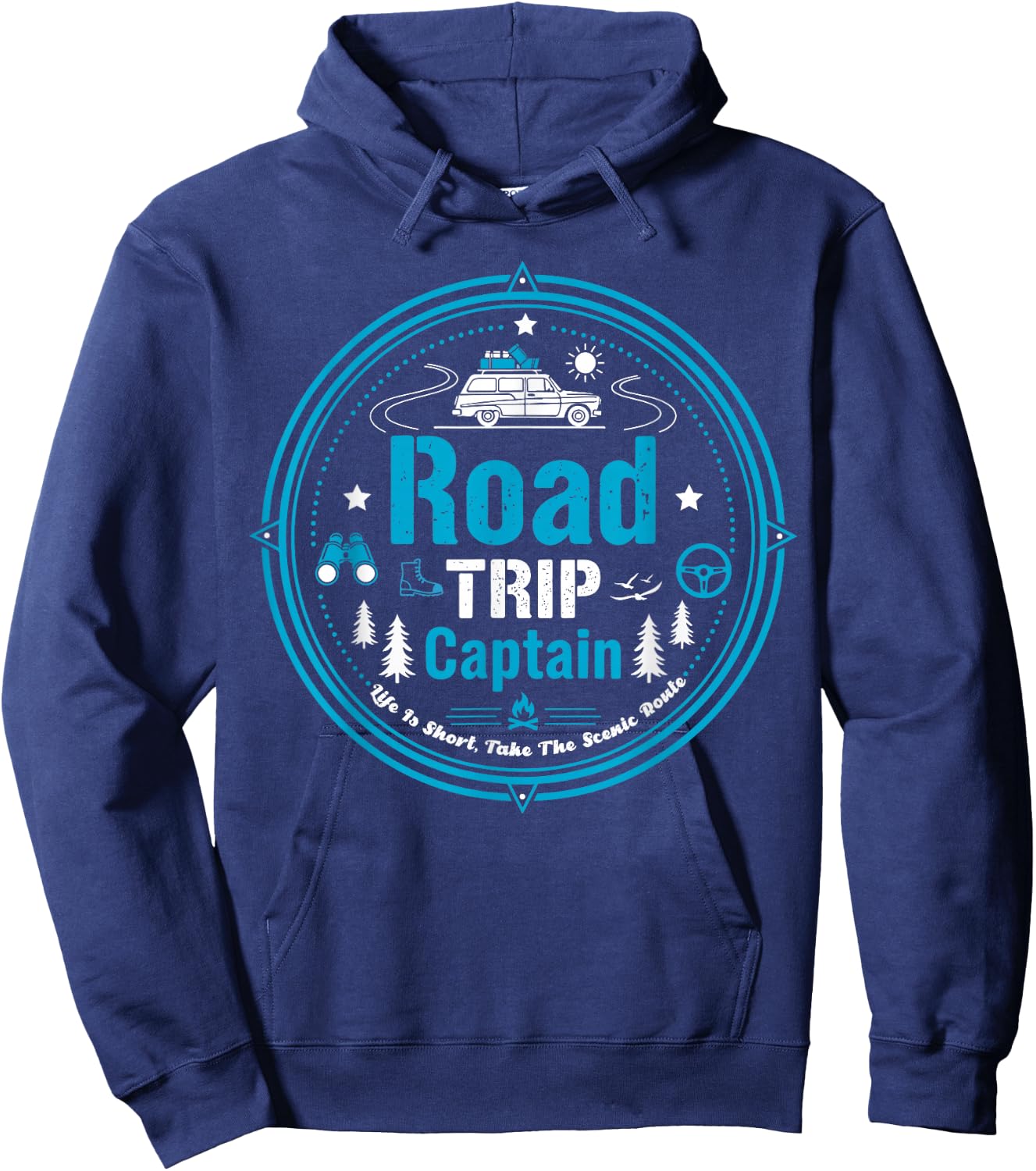 Road Trip Captain Family & Friends Adventure Hoodie - Hoodie | Navy