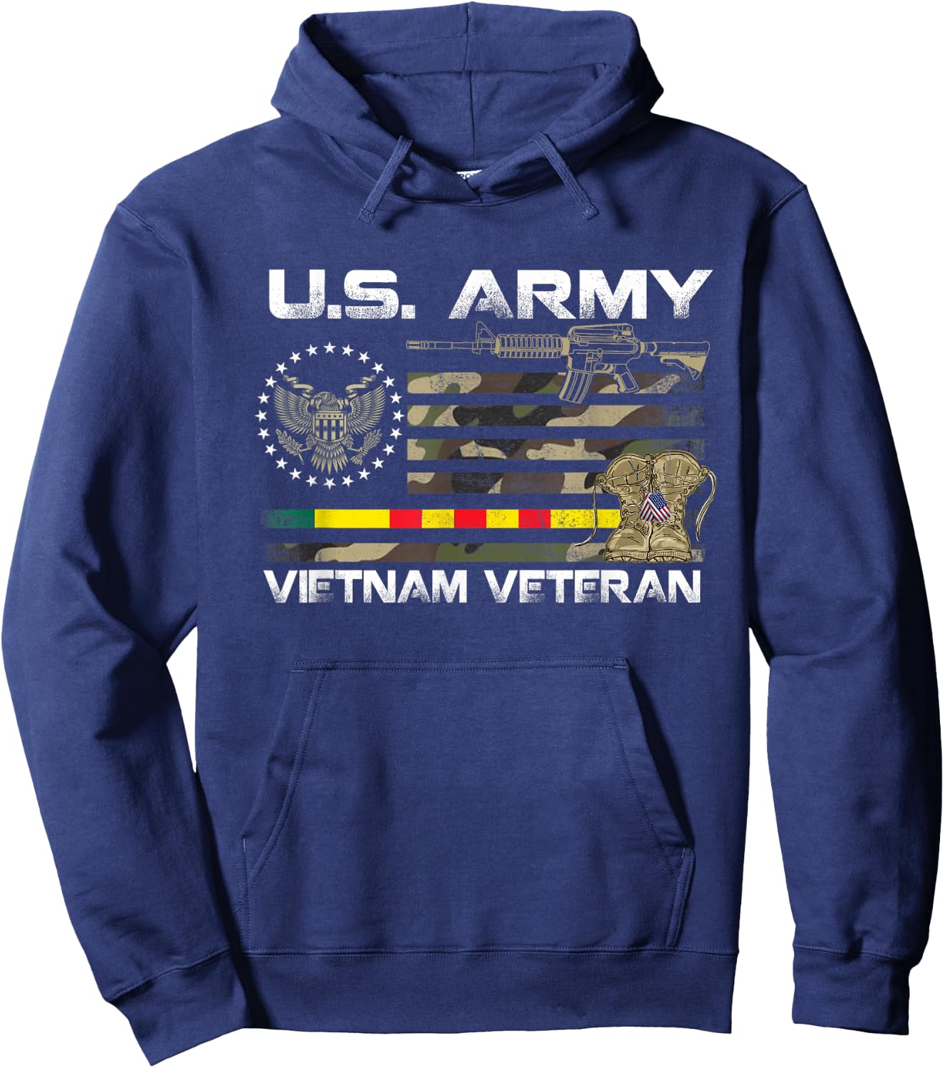 U.S. Army Vietnam Veteran , Vietnam Veteran Gift Hoodie - Hoodie | Navy