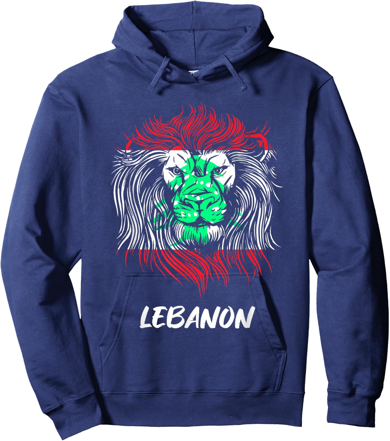 Lebanon Lion Lebanon Flag Hoodie - Hoodie | Navy