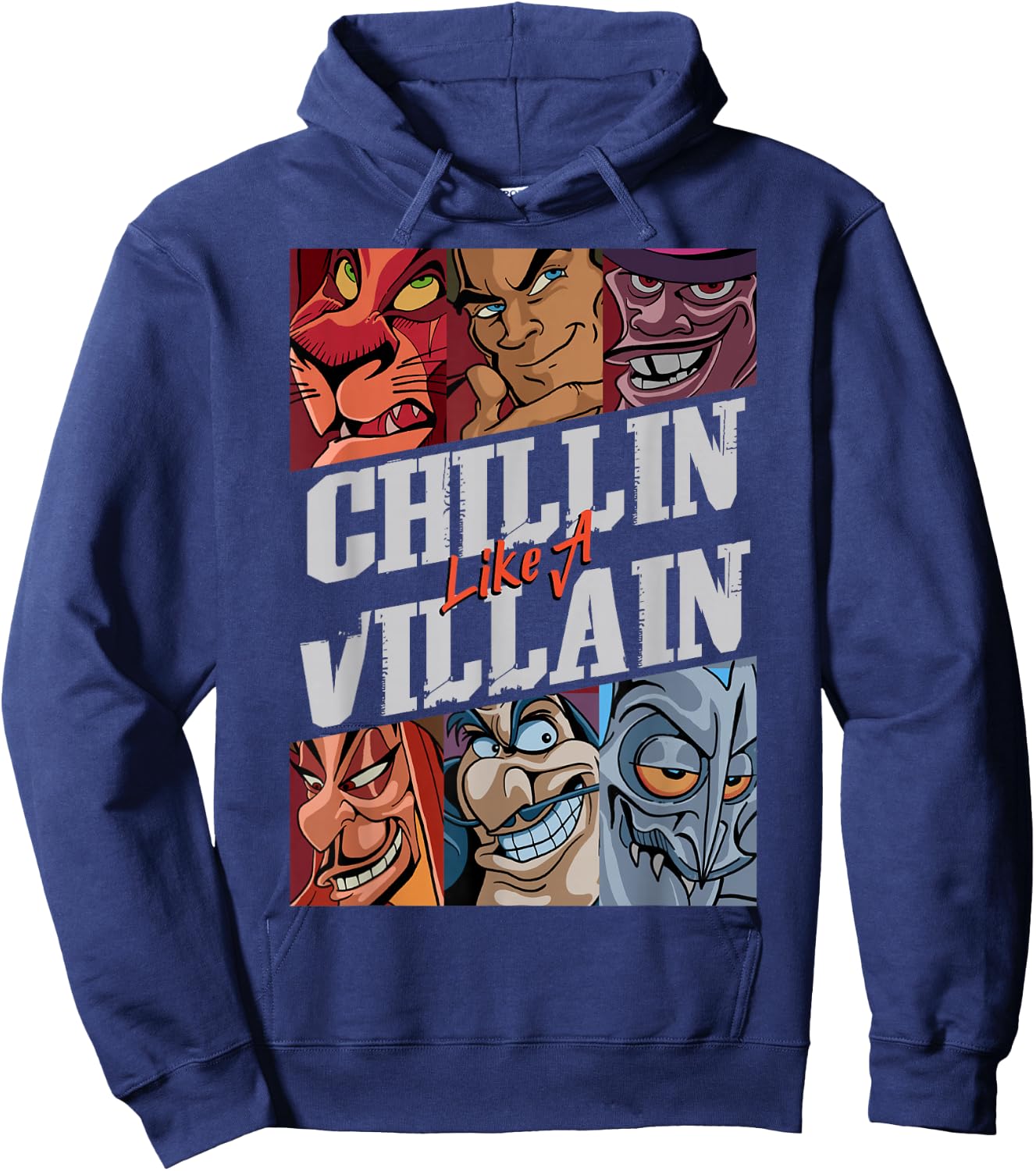 Disney Villains Chillin' Like A Villain Group Portrait Small Hoodie - Hoodie | Navy