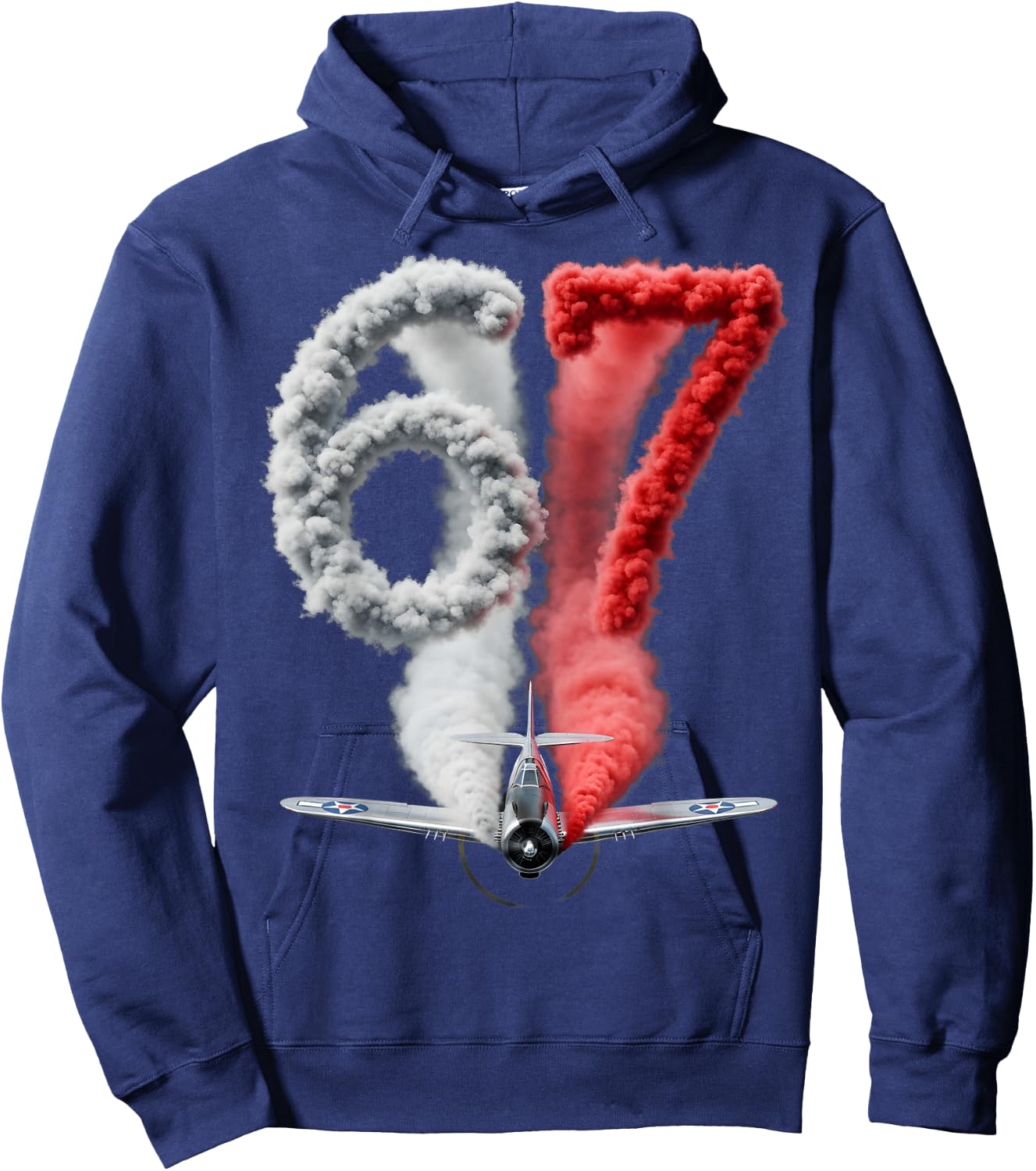 Funny Six Seven 6 7 Meme Gen Alpha Slang 6 7 Airplane Pilot Hoodie - Hoodie | Navy