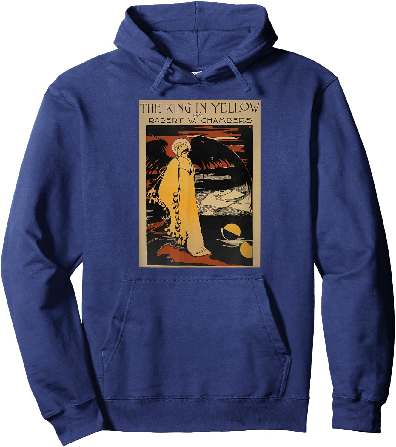 Vintage King In Yellow weird fiction cover Art Nouveau Hoodie - Hoodie | Navy