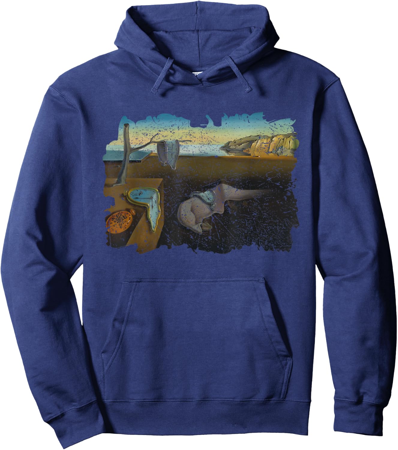 The Persistence of Memory of Famous Painting Hoodie - Hoodie | Navy