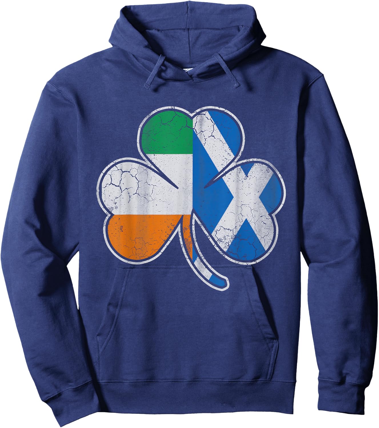 Scotch Irish Shamrock Scottish St Patricks Day Hoodie - Hoodie | Navy