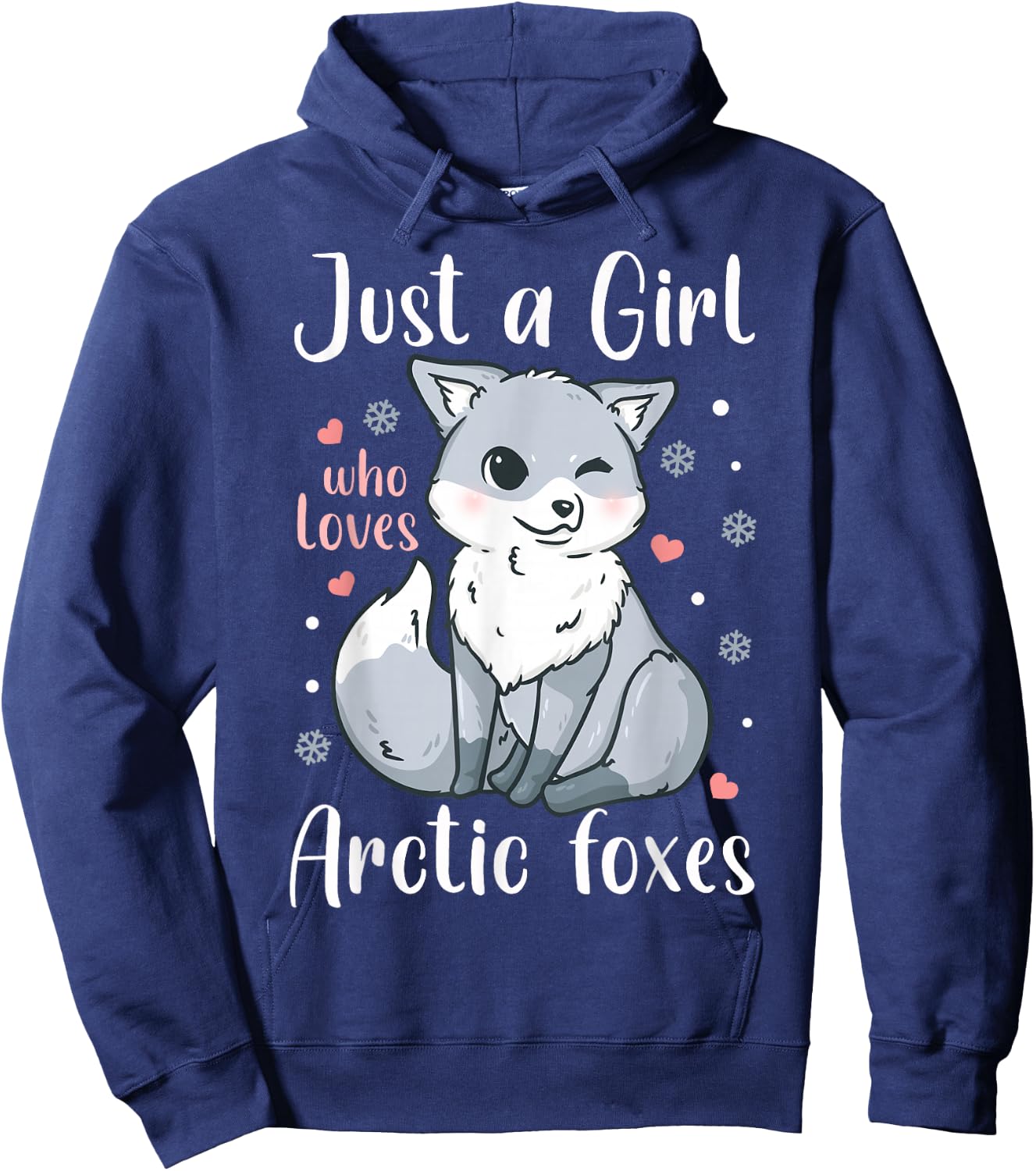Arctic Foxes Just a Girl Who Loves Arctic Foxes Hoodie - Hoodie | Navy