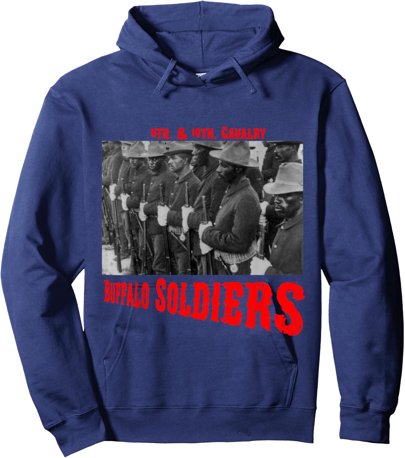 The Real Buffalo Soldiers 9th & 10 Cavalry Hoodie - Hoodie | Navy