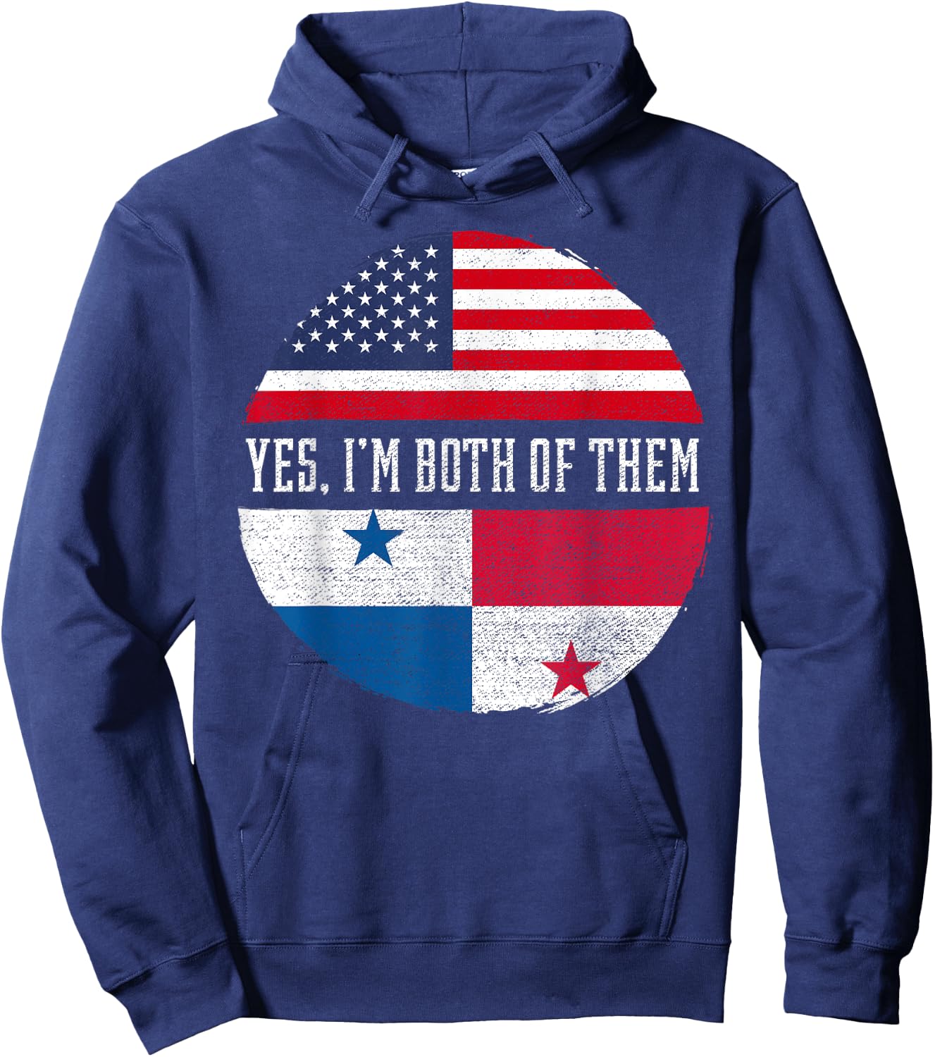Half American Half Panamanian USA Flag Panama Heritage DNA Hoodie - Hoodie | Navy