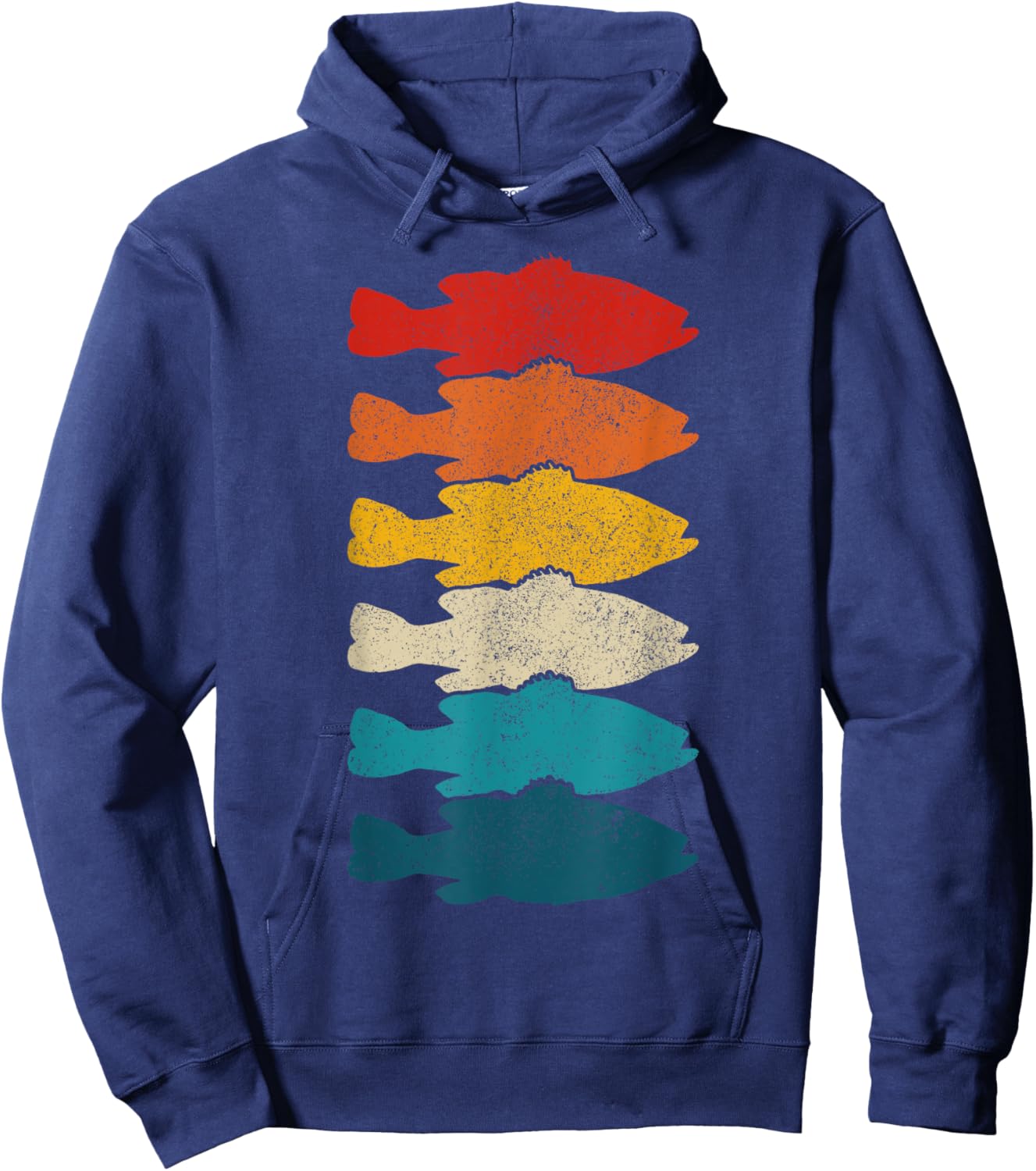 Largemouth Bass Vintage Fish Bass Fishing Fisherman Hoodie - Hoodie | Navy