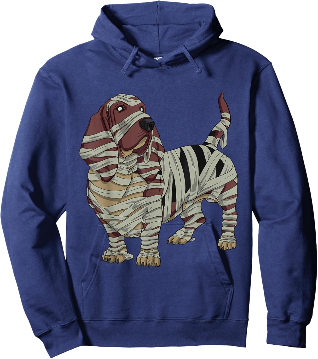 Basset Hound Dog Mummy Halloween Costume Dog Lovers Hoodie - Hoodie | Navy