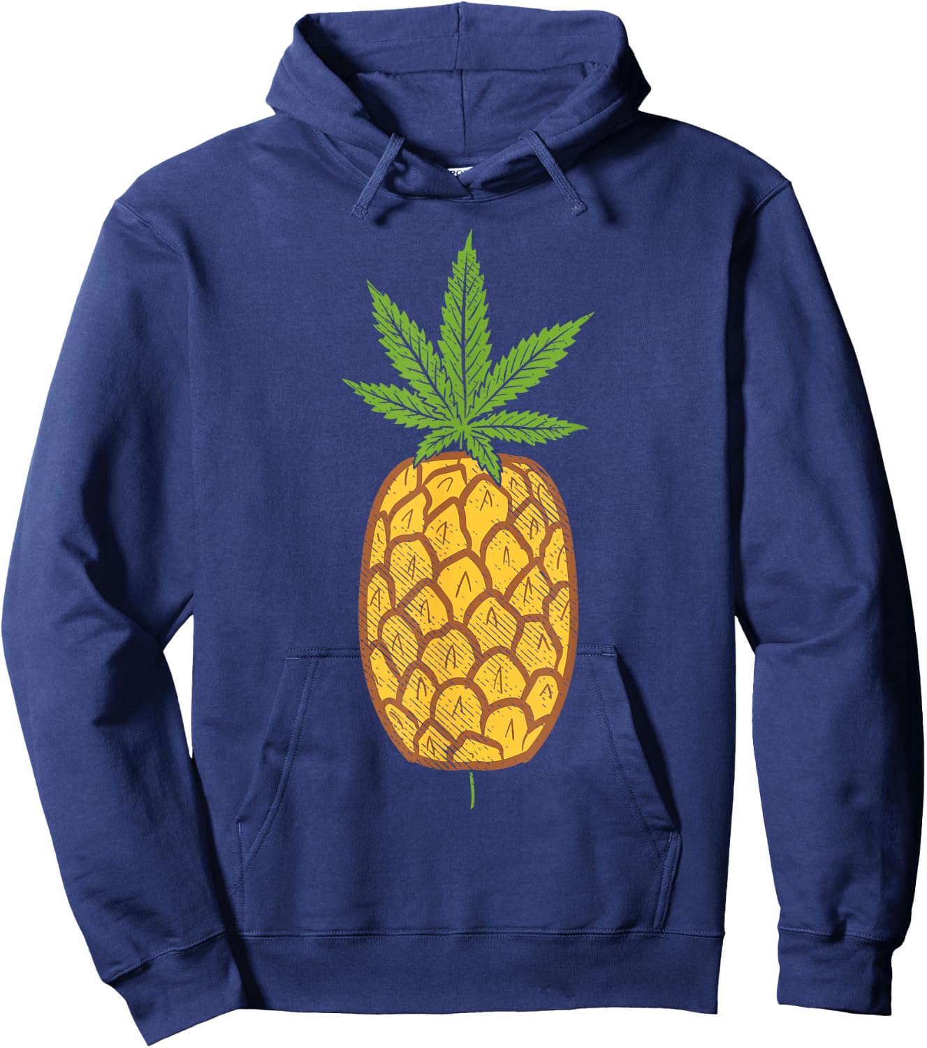 Pineapple Weed Cannabis Funny Marijuana 420 THC Stoner Gift Hoodie - Hoodie | Navy