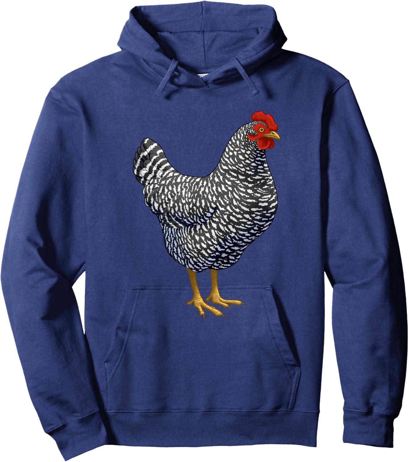 Barred Plymouth Rock Hen Chicken Lover Hoodie - Hoodie | Navy