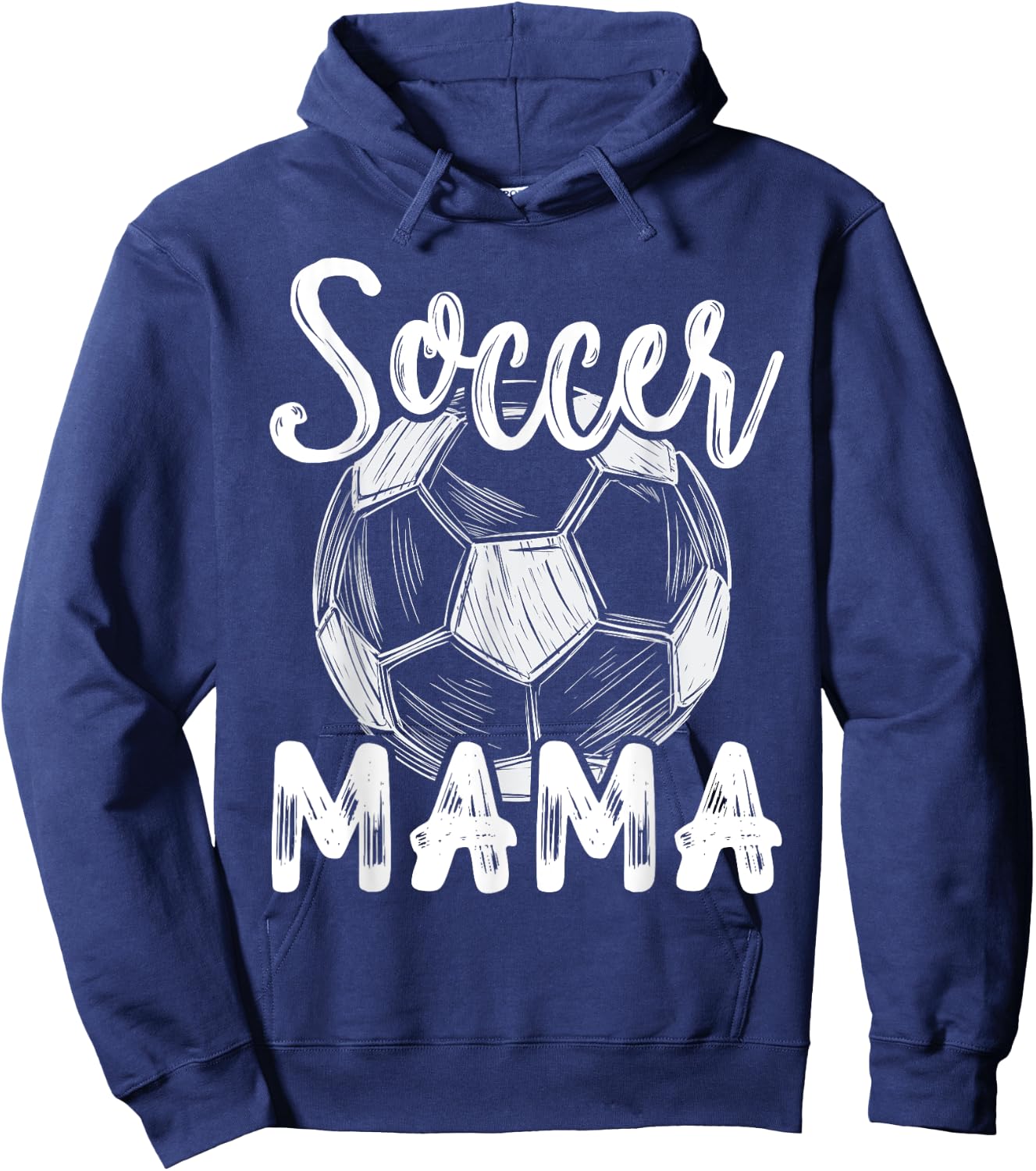 Soccer Mama Women Family Matching Team Player Soccer Ball Hoodie - Hoodie | Navy