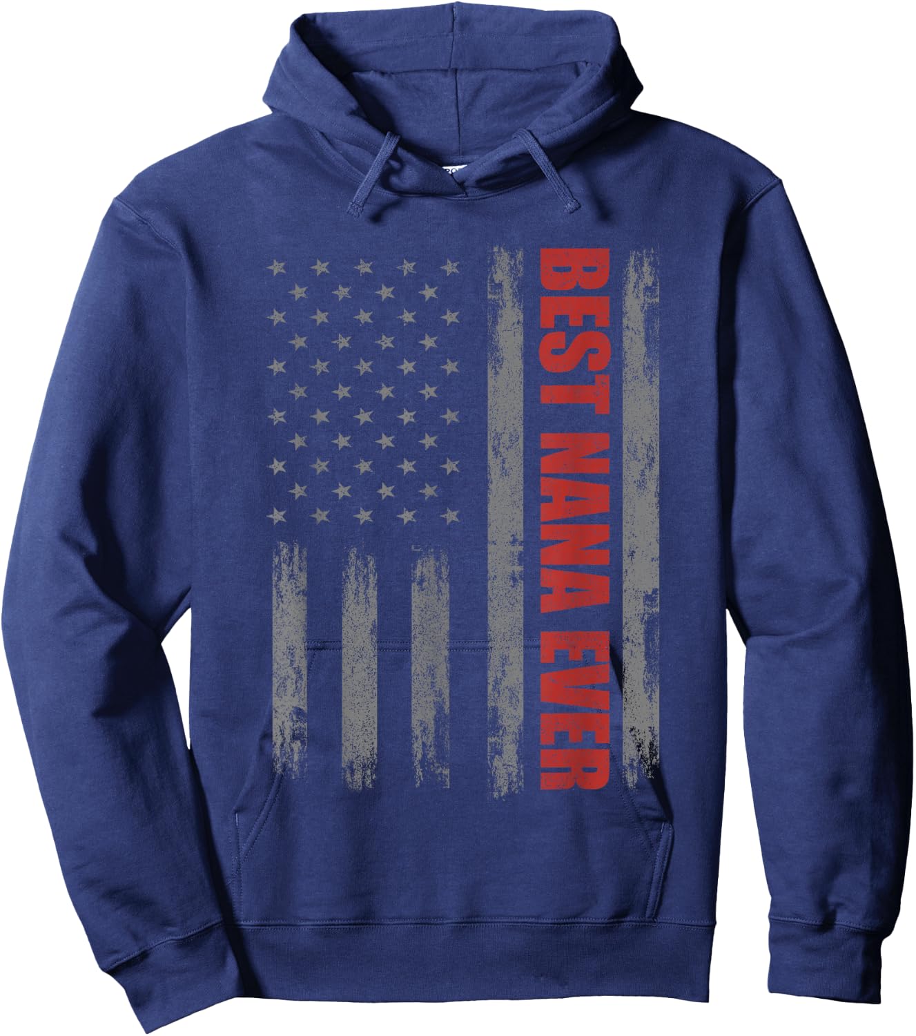 Veterans Day American Flag Nana Shirts, 4th Of July Grandma Women Men Hoodie - Hoodie | Navy