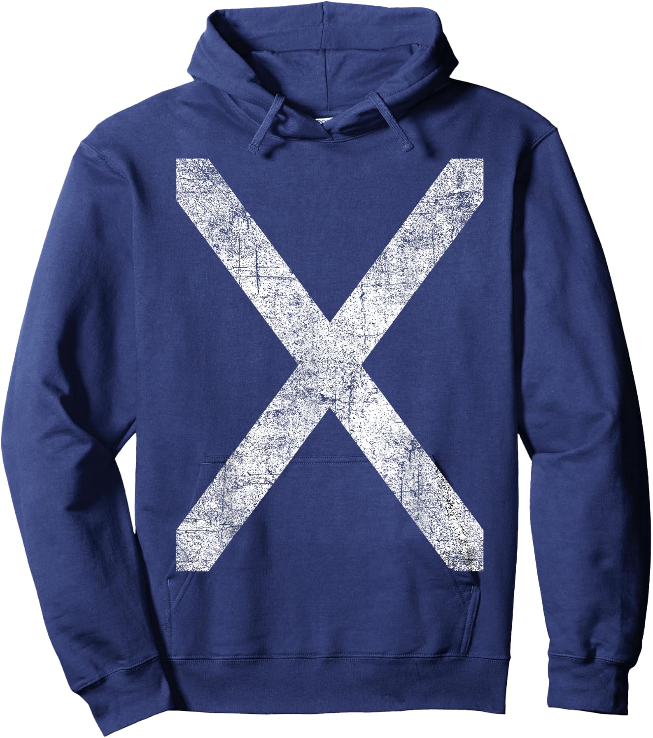 Scotland Flag Scottish Saltire Distressed St Andrew's Cross Hoodie - Hoodie | Navy