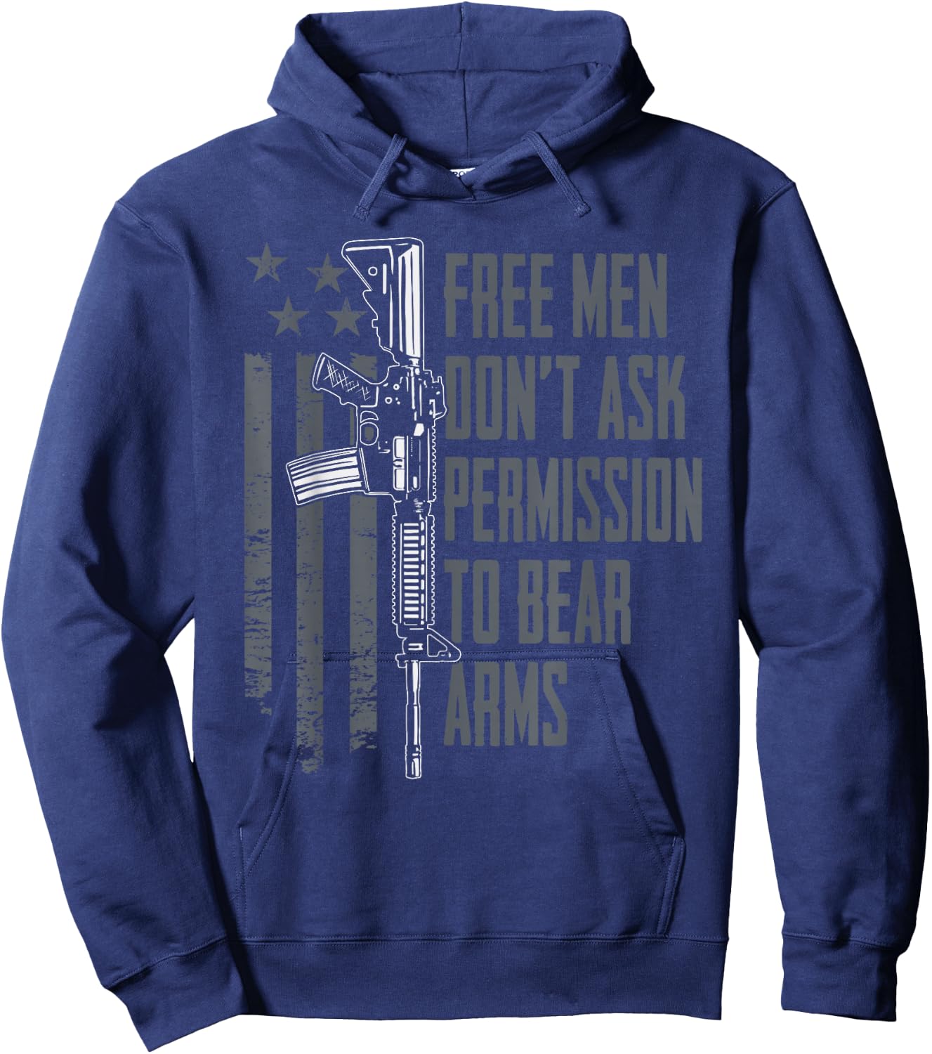 Free Men Don't Ask Permission To Bear Arms - Gun Rights USA Hoodie - Hoodie | Navy
