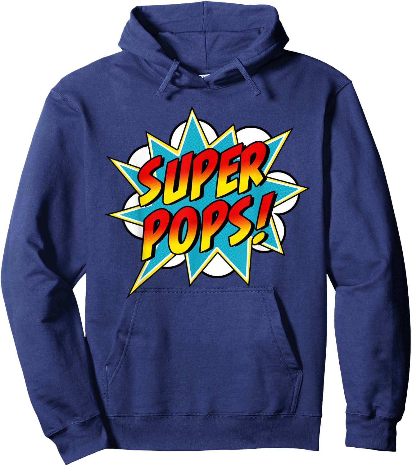 Super Pops Comic Book Superhero Father's Day Hoodie - Hoodie | Navy