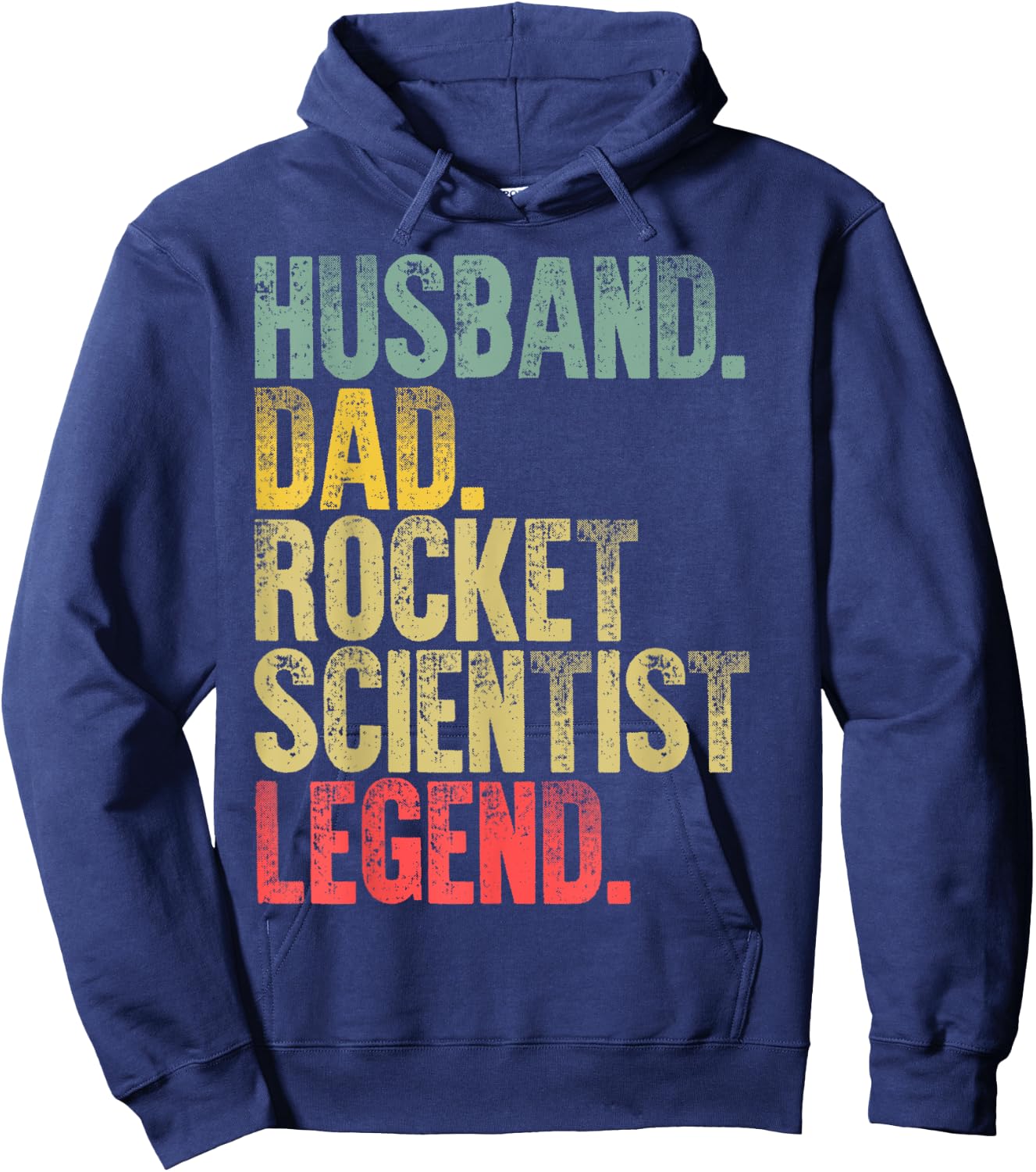 Vintage Shirt Husband Dad Rocket Scientist Legend Retro Hoodie - Hoodie | Navy