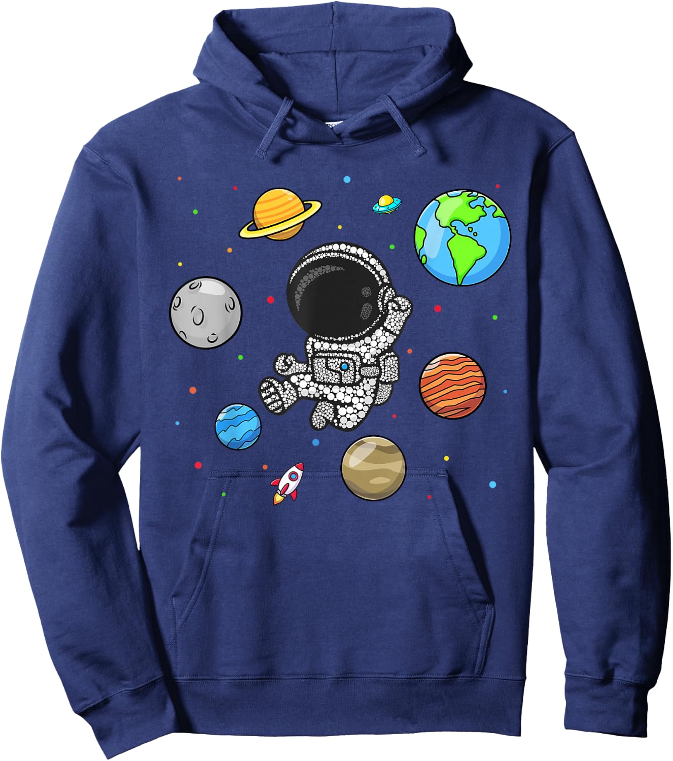 Dot Day Shirts Kids Boys Toldders Astronaut Space Planets Hoodie - Hoodie | Navy