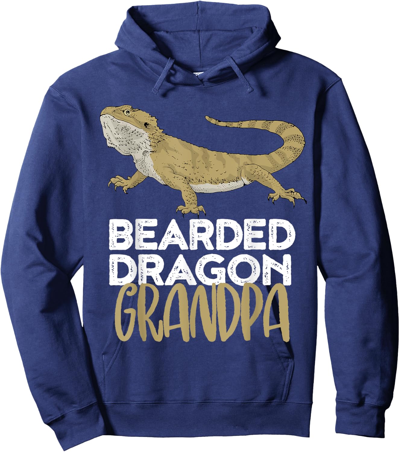 Bearded Dragon Grandpa Shirt Funny For Reptile Lover Hoodie - Hoodie | Navy