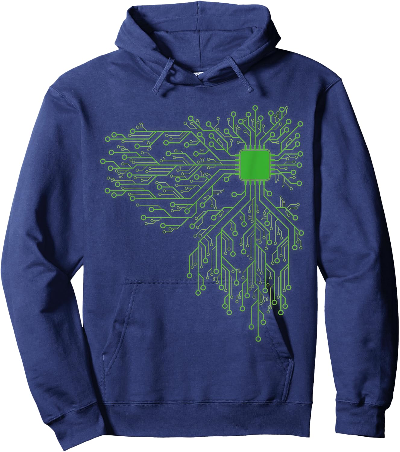 Computer Chip CPU Core Heart - Funny Computer Geek Hoodie - Hoodie | Navy