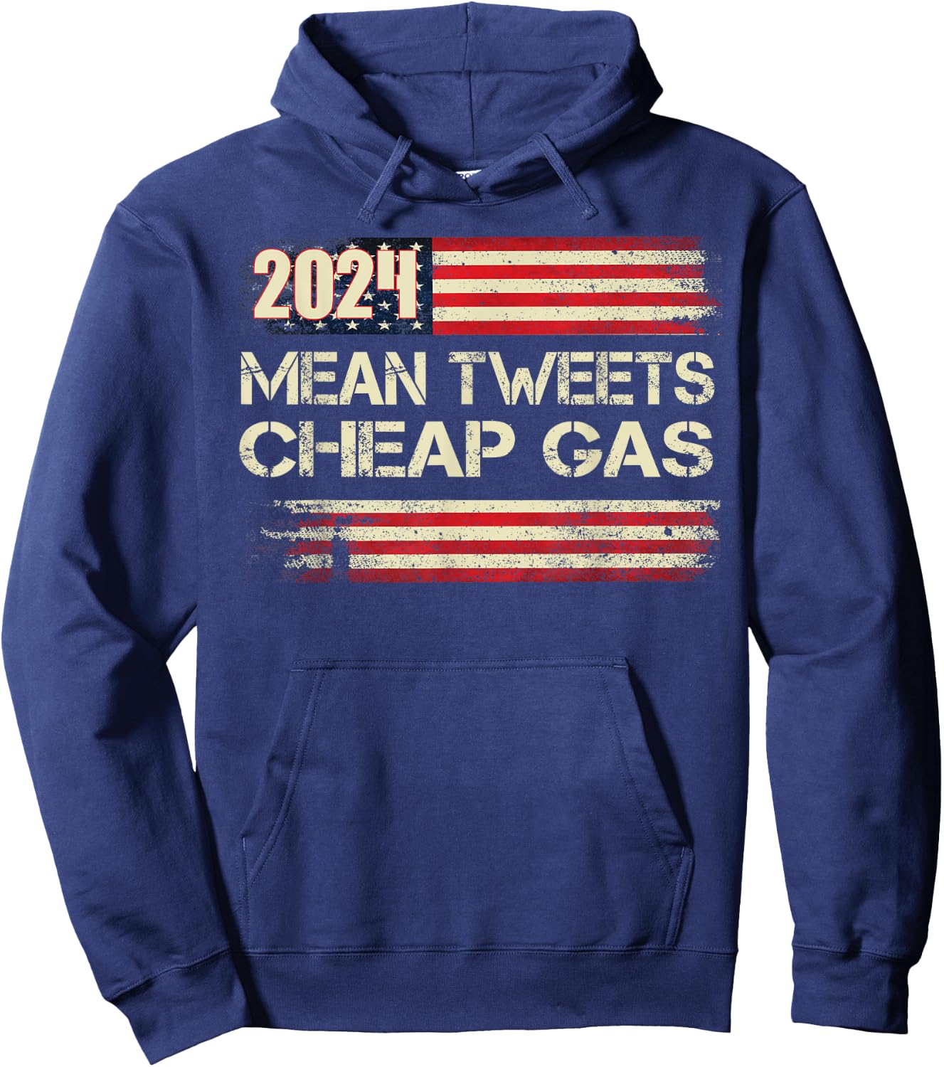 Mean Tweet And 1.79 Gas R Now Patriots 2024 Voted For Trump Hoodie - Hoodie | Navy