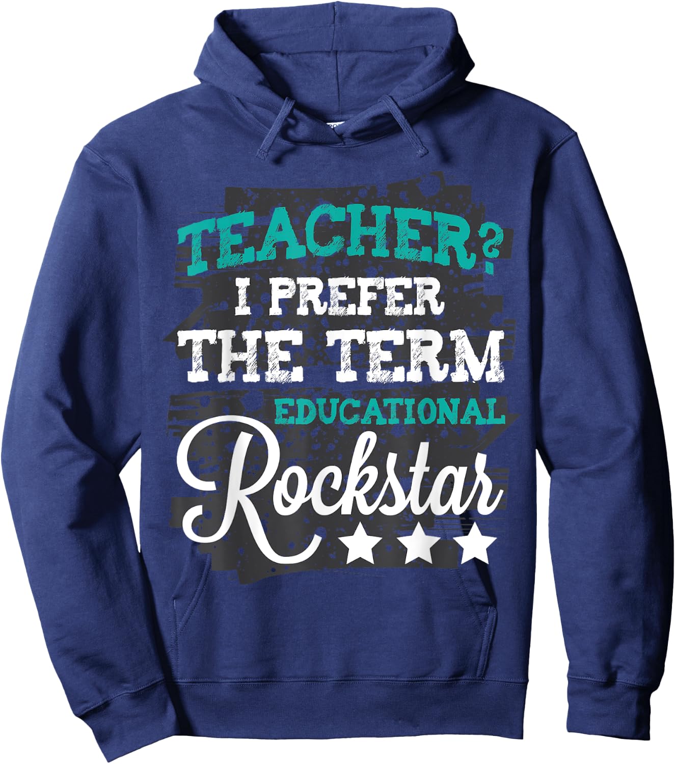 Teacher? I prefer Educational Rock-star Shirt Women Hoodie - Hoodie | Navy