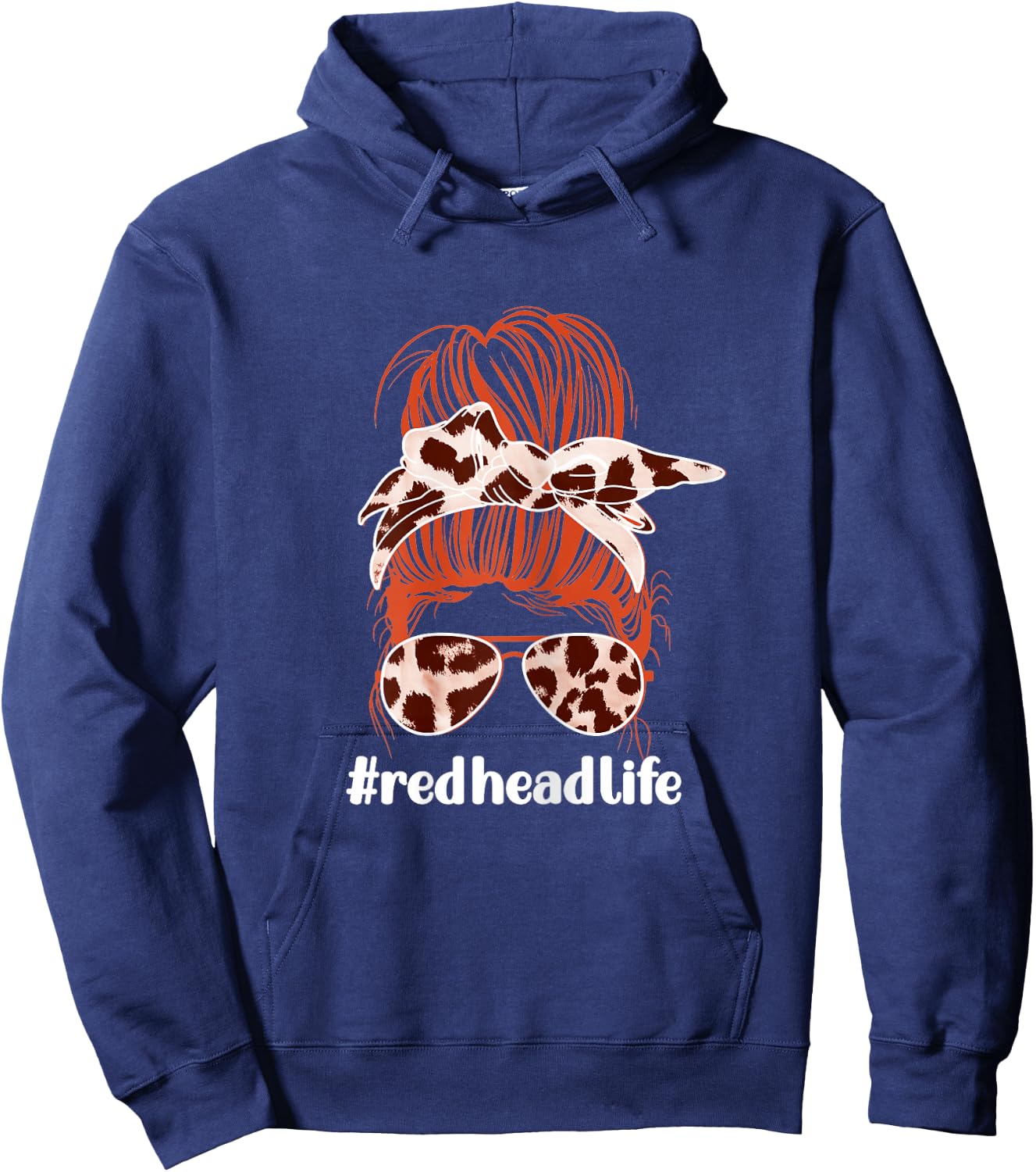Redhead Life Redhead Life Redhead Red Hair Girl Hoodie - Hoodie | Navy