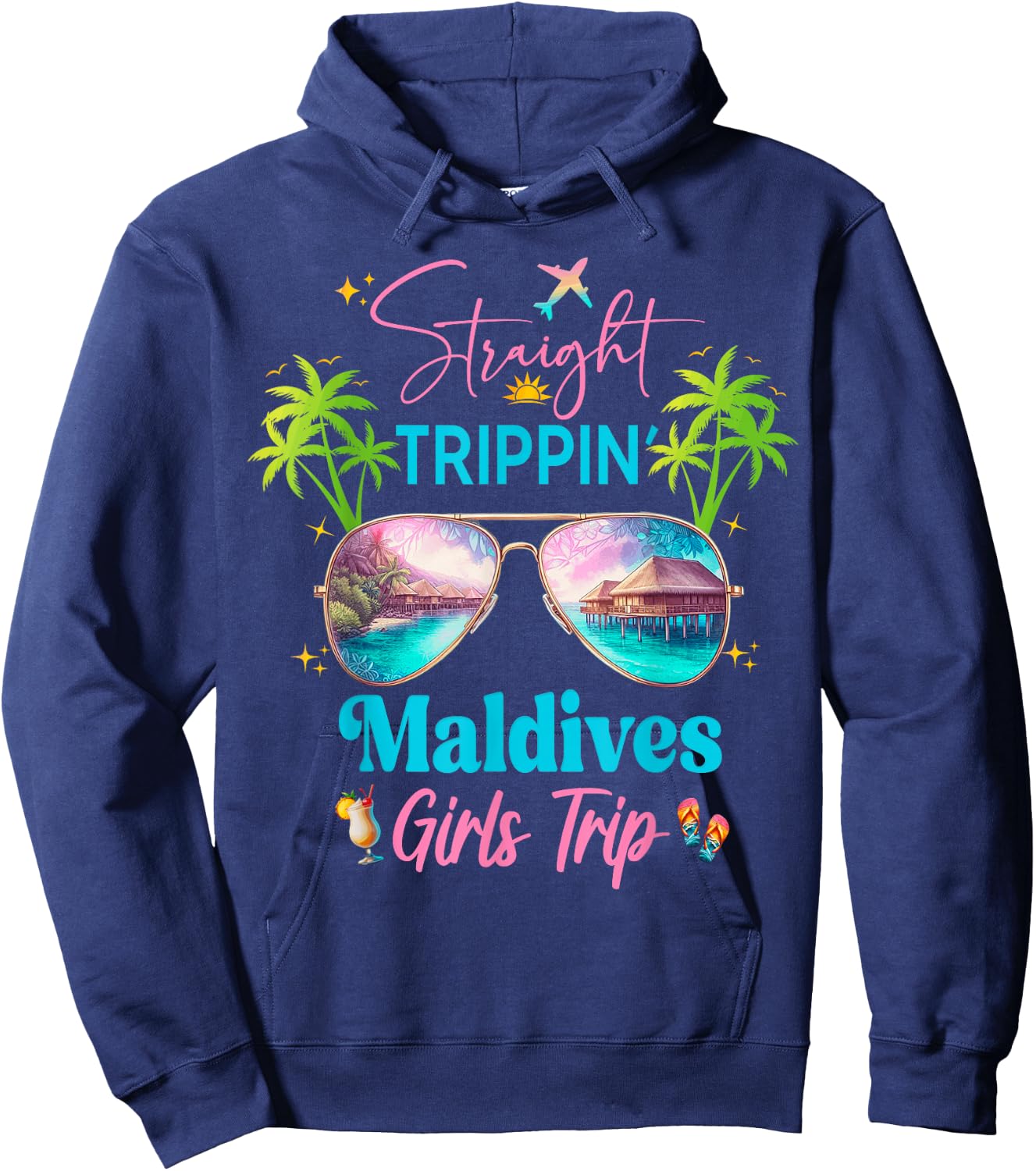 Maldives Vacation Birthday Girls Trip Hoodie - Hoodie | Navy
