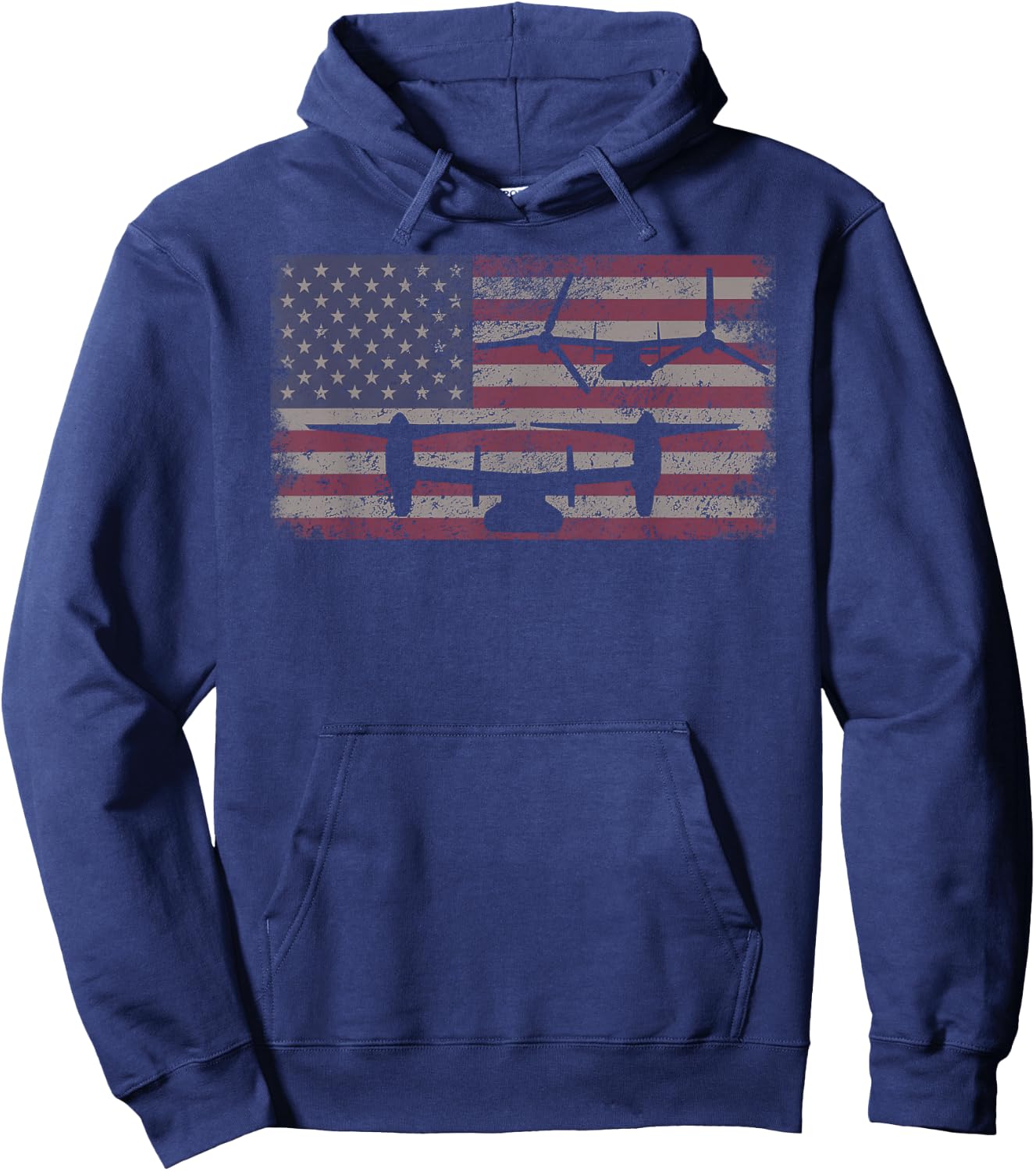 USA Flag Planes by Maljonic V-22 Osprey VTOL Plane American Flag , -Adults, Black, Small, Short Sleeve Hoodie - Hoodie | Navy