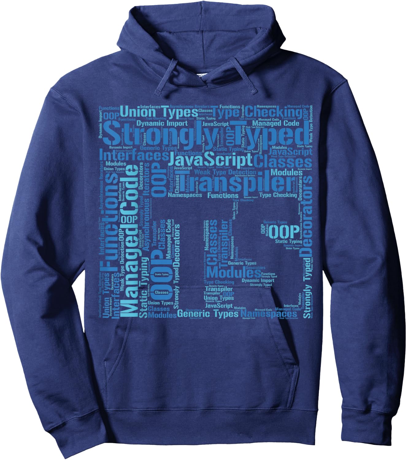 Original TypeScript Cloud | JavaScript Hoodie - Hoodie | Navy