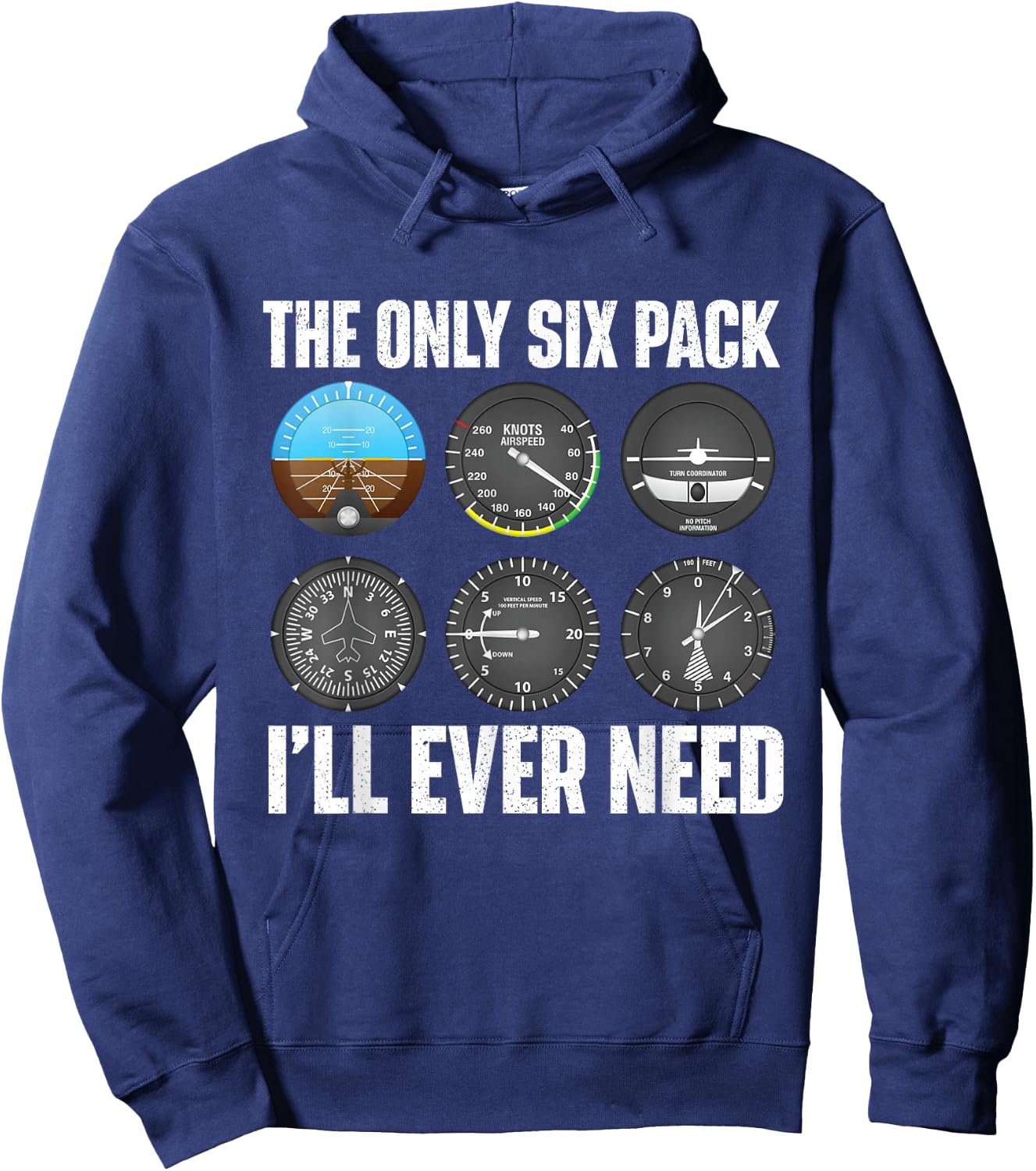 The Only Six Pack I'll Ever Need - Airline Pilot Plane Lover Hoodie - Hoodie | Navy